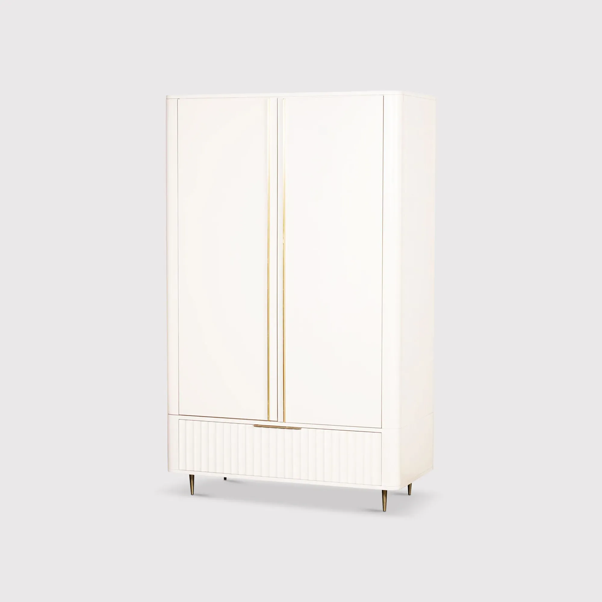 Lucia Double Wardrobe - Neutral, Mahogany