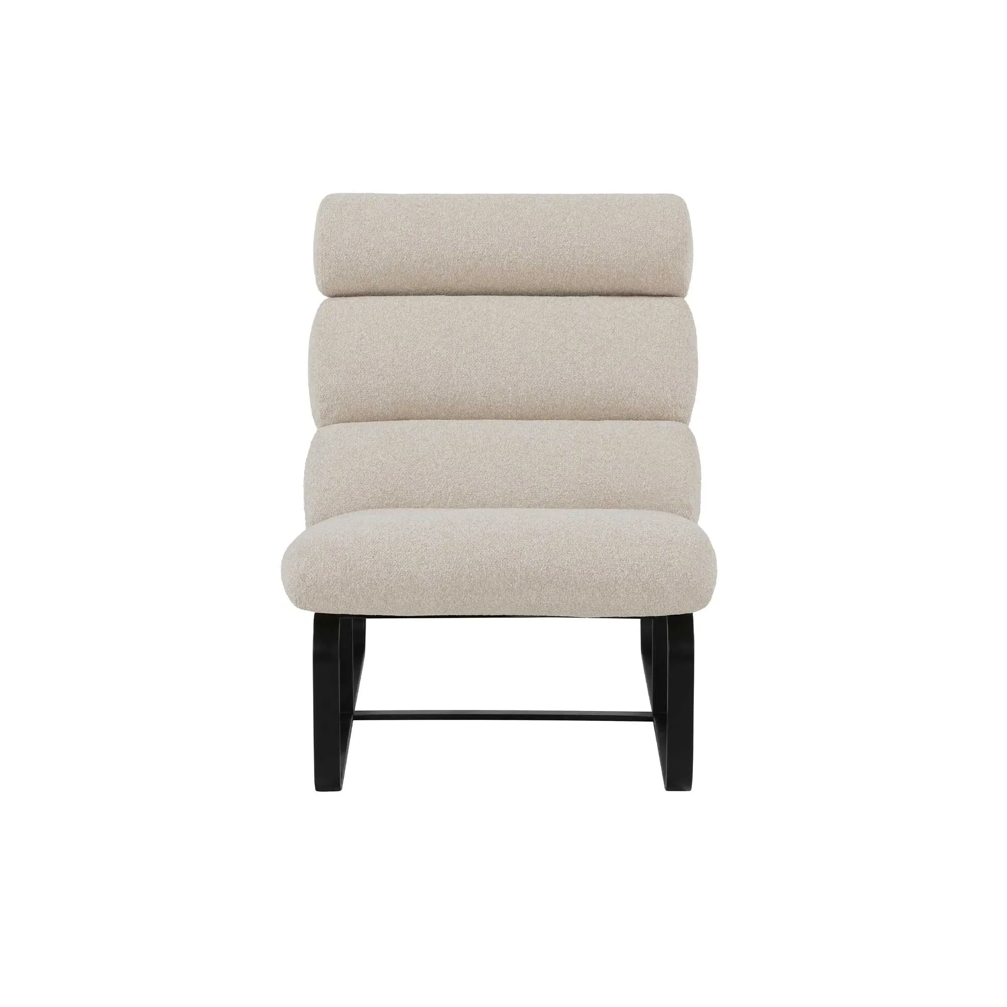 Lucien Accent Armchair - White, Fabric