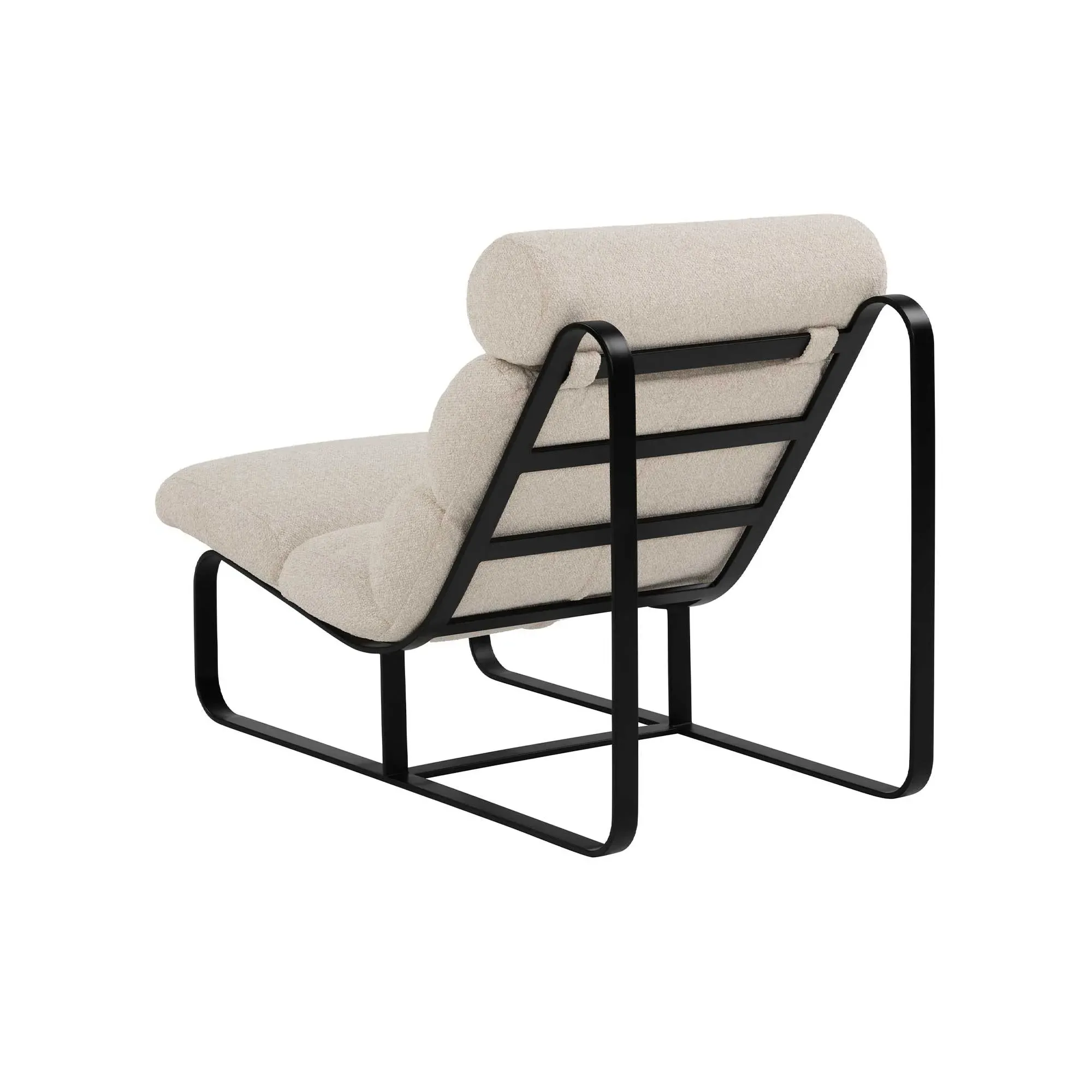 Lucien Accent Armchair - White, Fabric