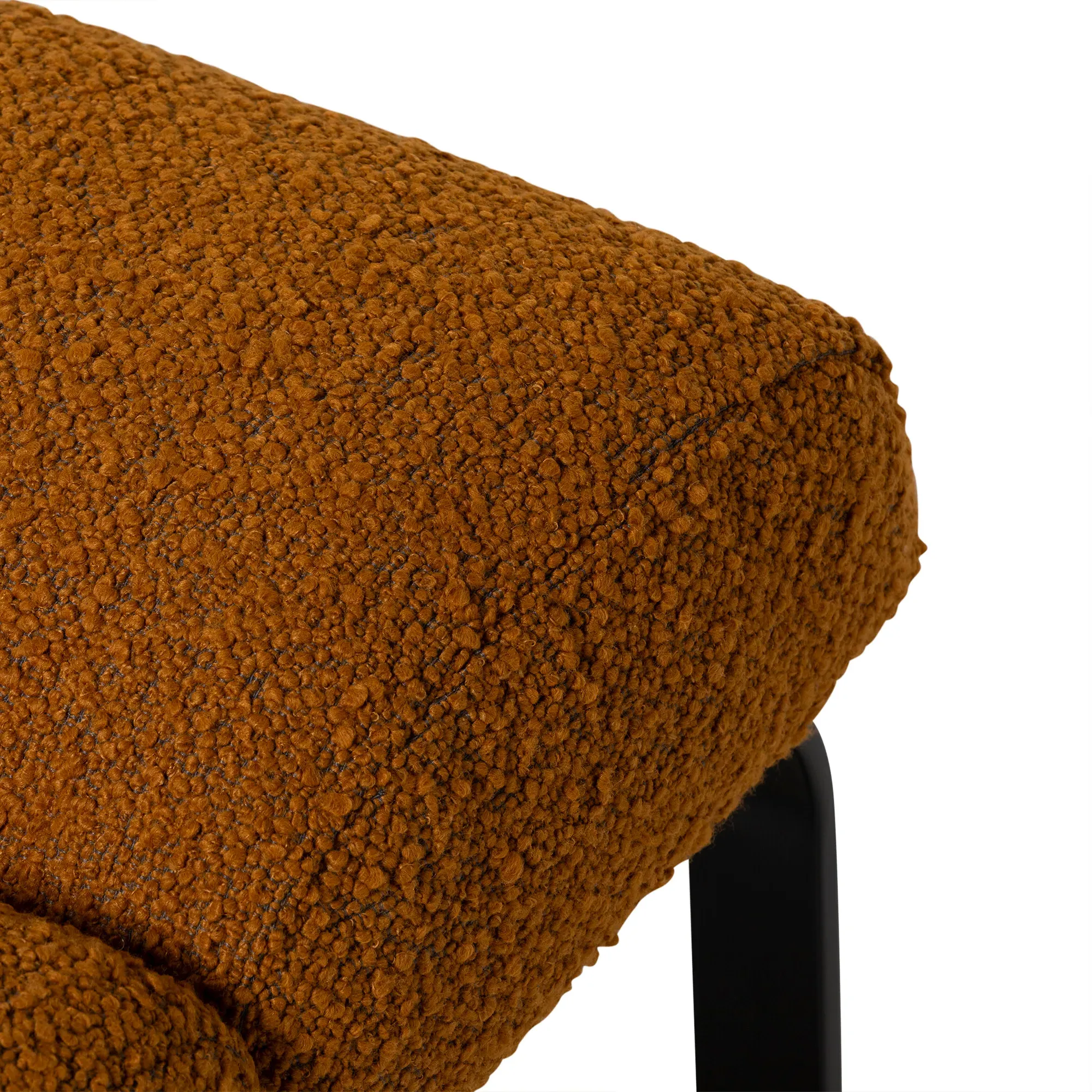 Lucien Accent Chair with Footstool - Yellow, Boucle