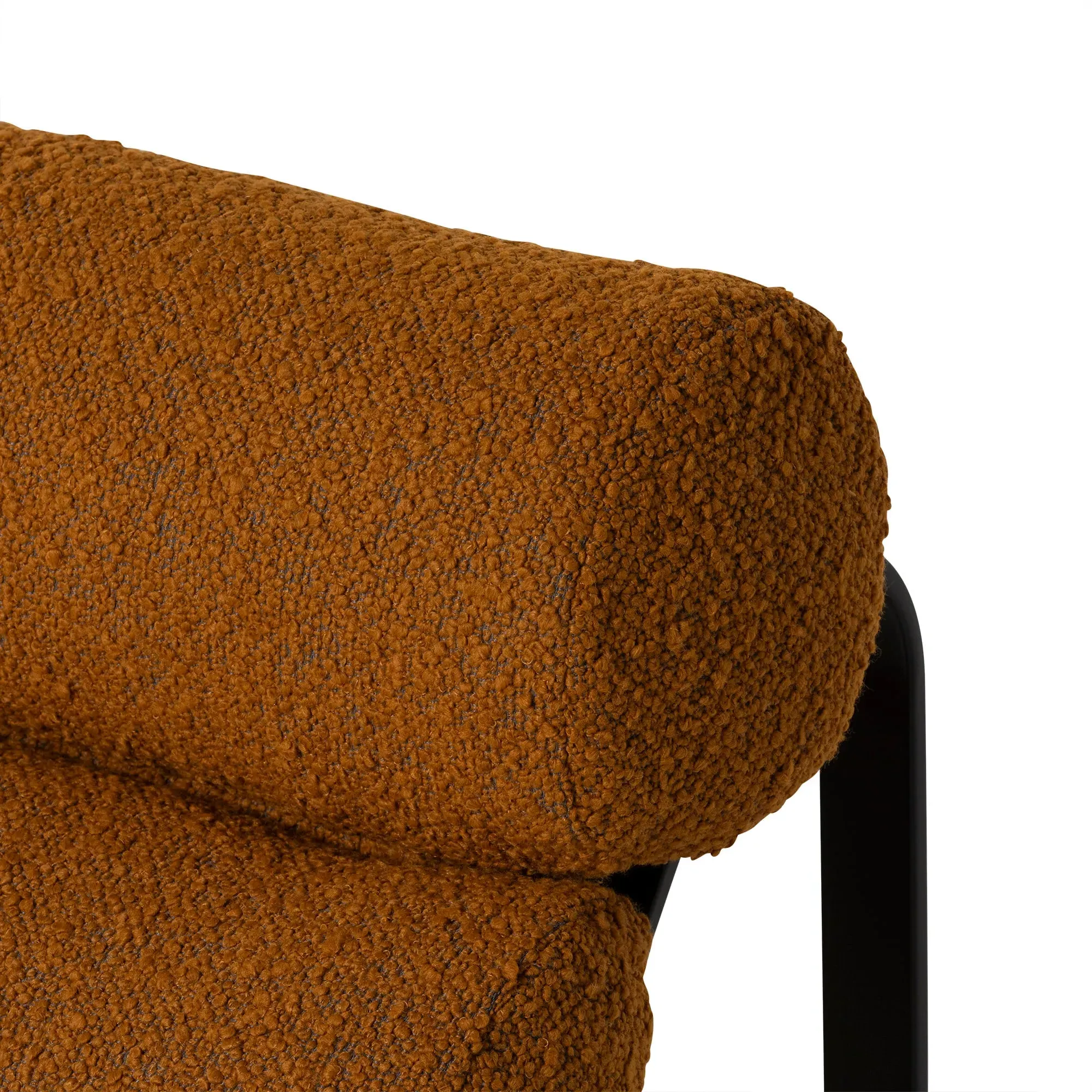 Lucien Accent Chair - Yellow, Boucle