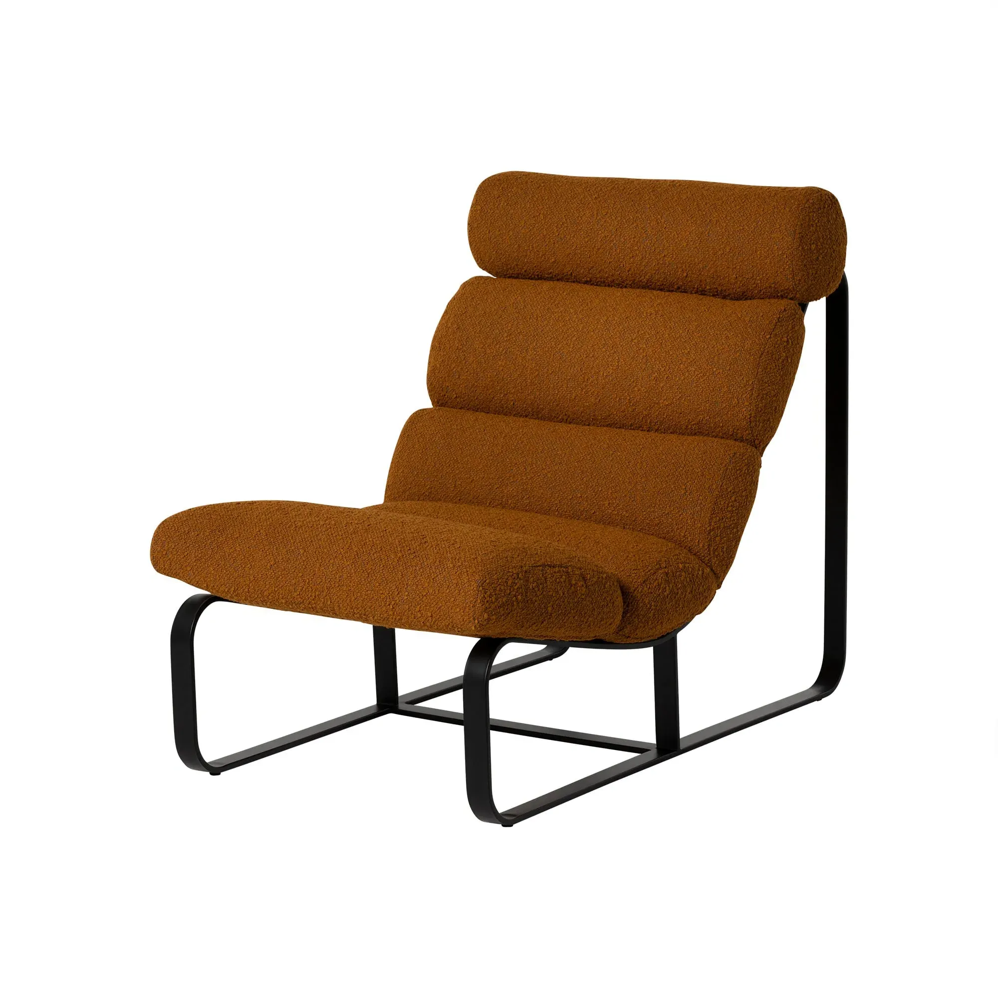 Lucien Accent Chair - Yellow, Boucle