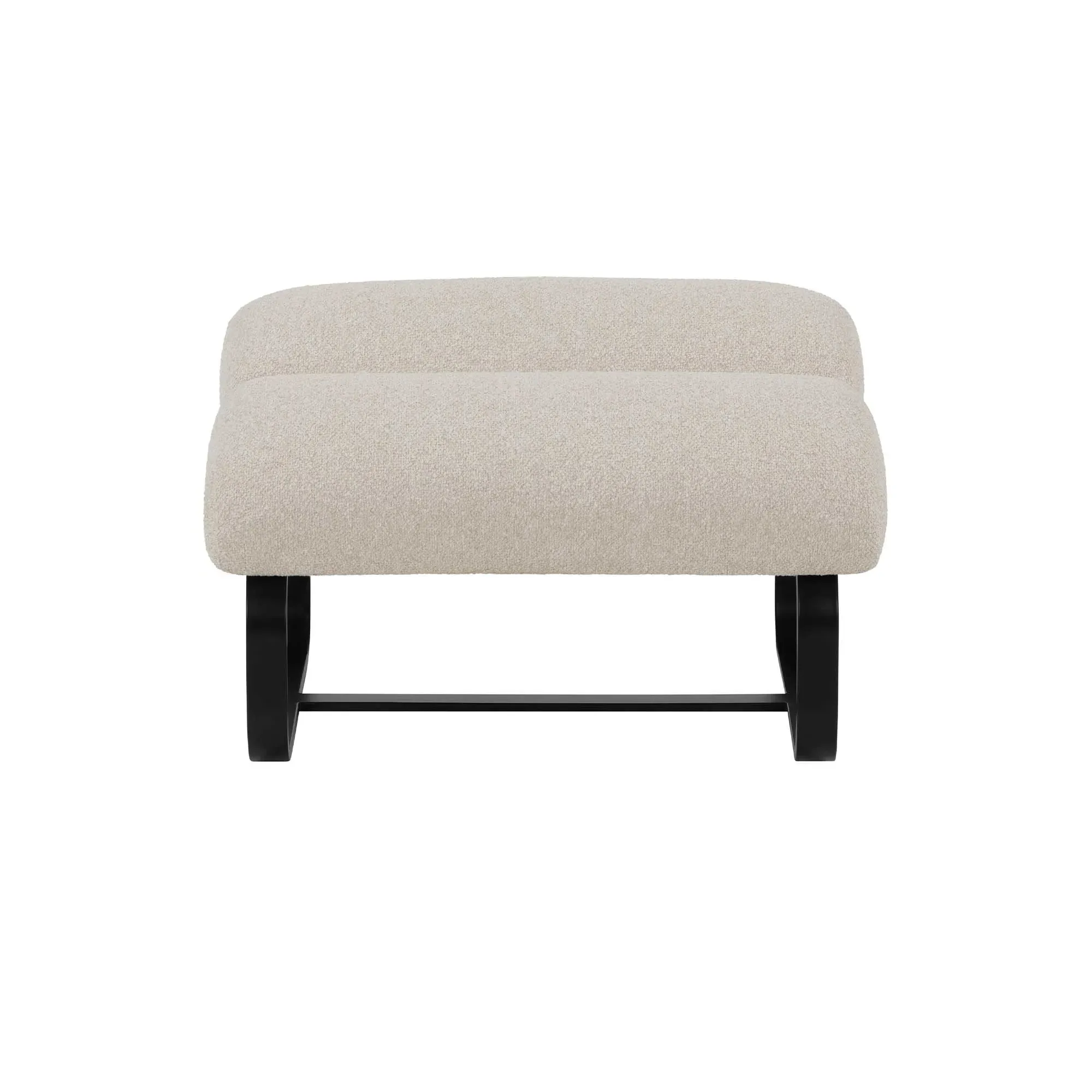Lucien Footstool - White, Boucle