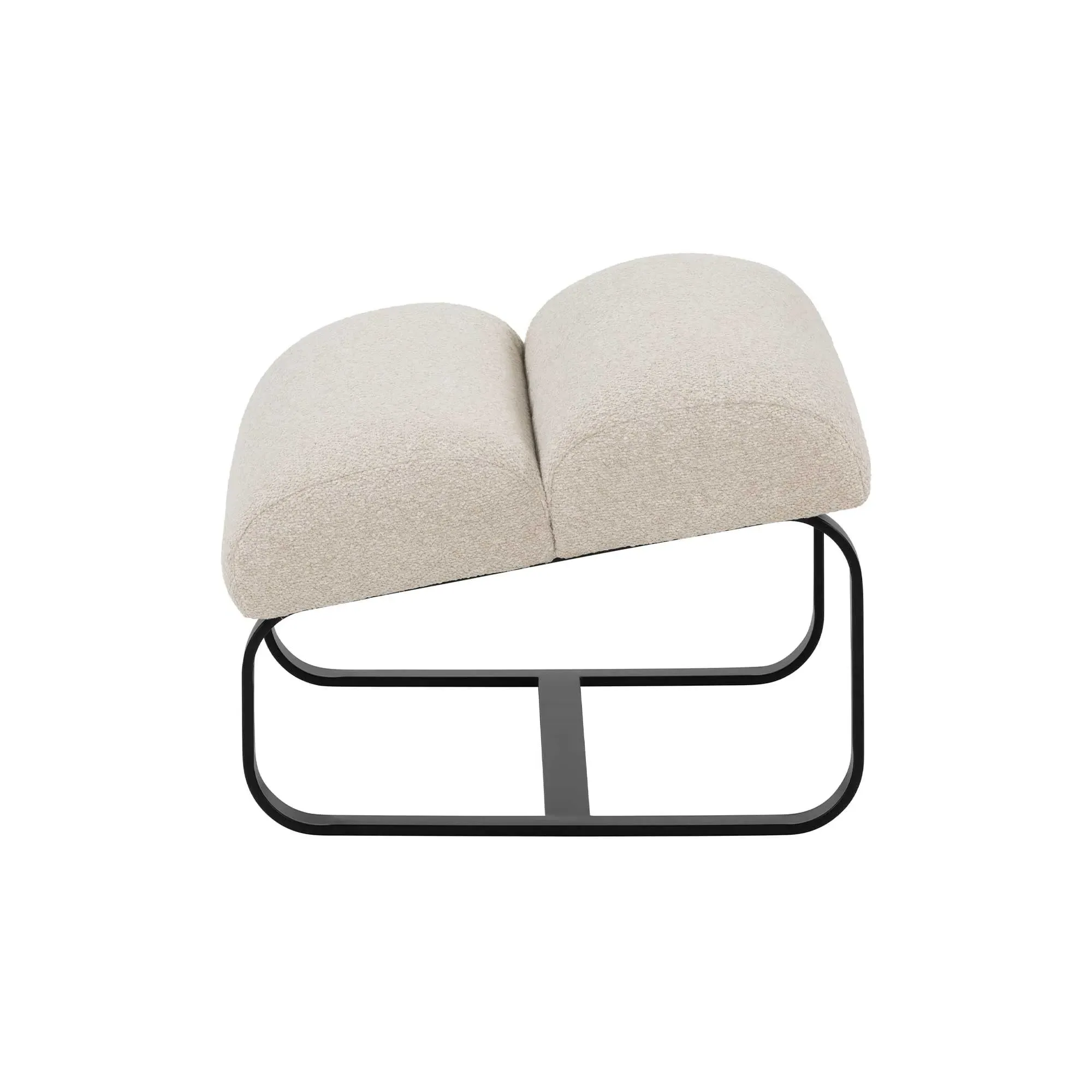 Lucien Footstool - White, Boucle