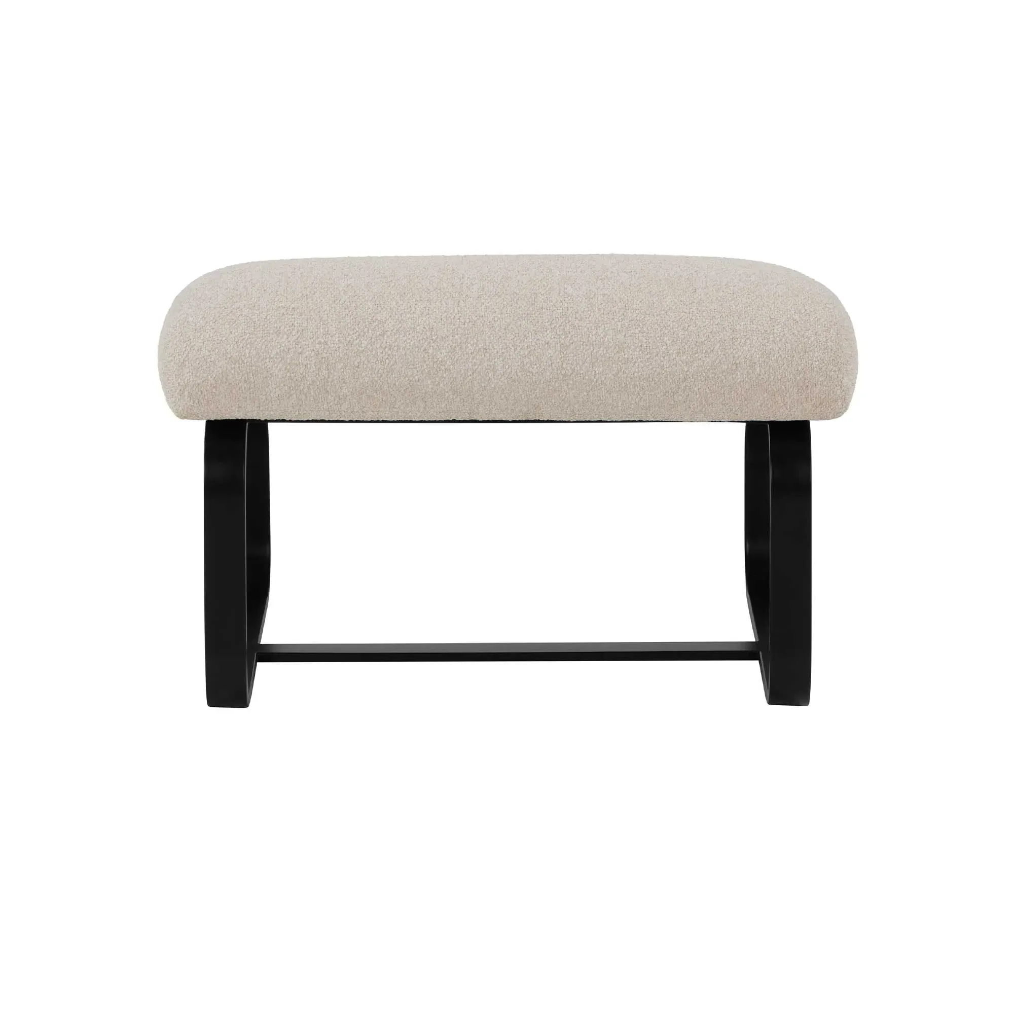 Lucien Footstool - White, Boucle