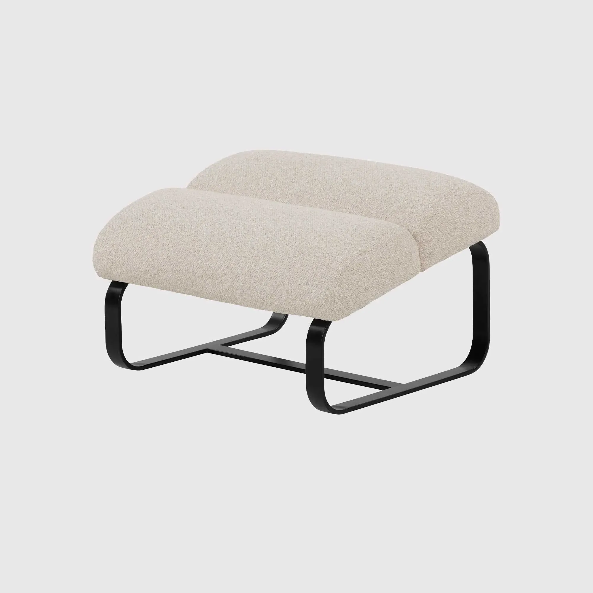 Lucien Footstool - White, Boucle image