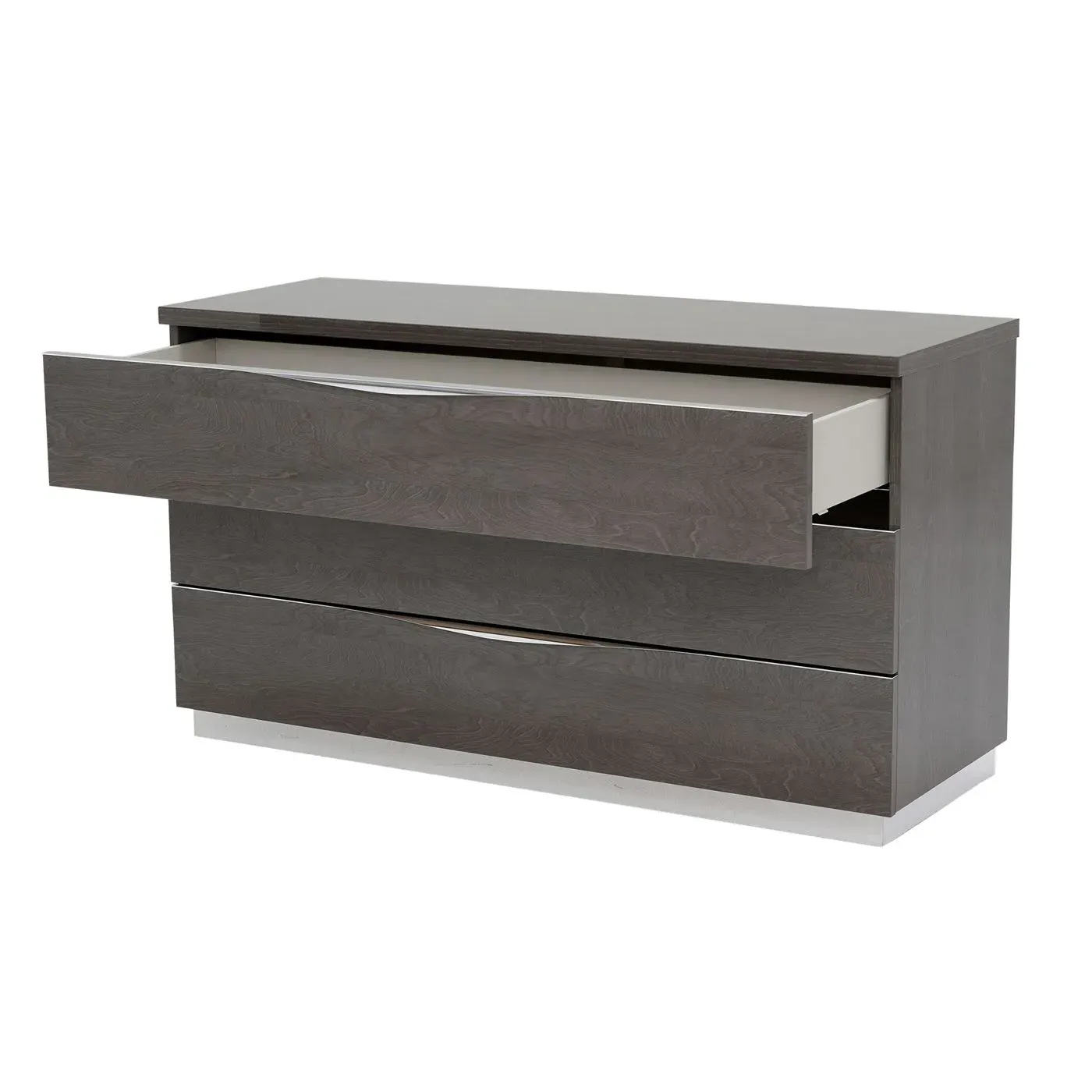 Lutyen 3-Drawer Chest - Brown Gloss