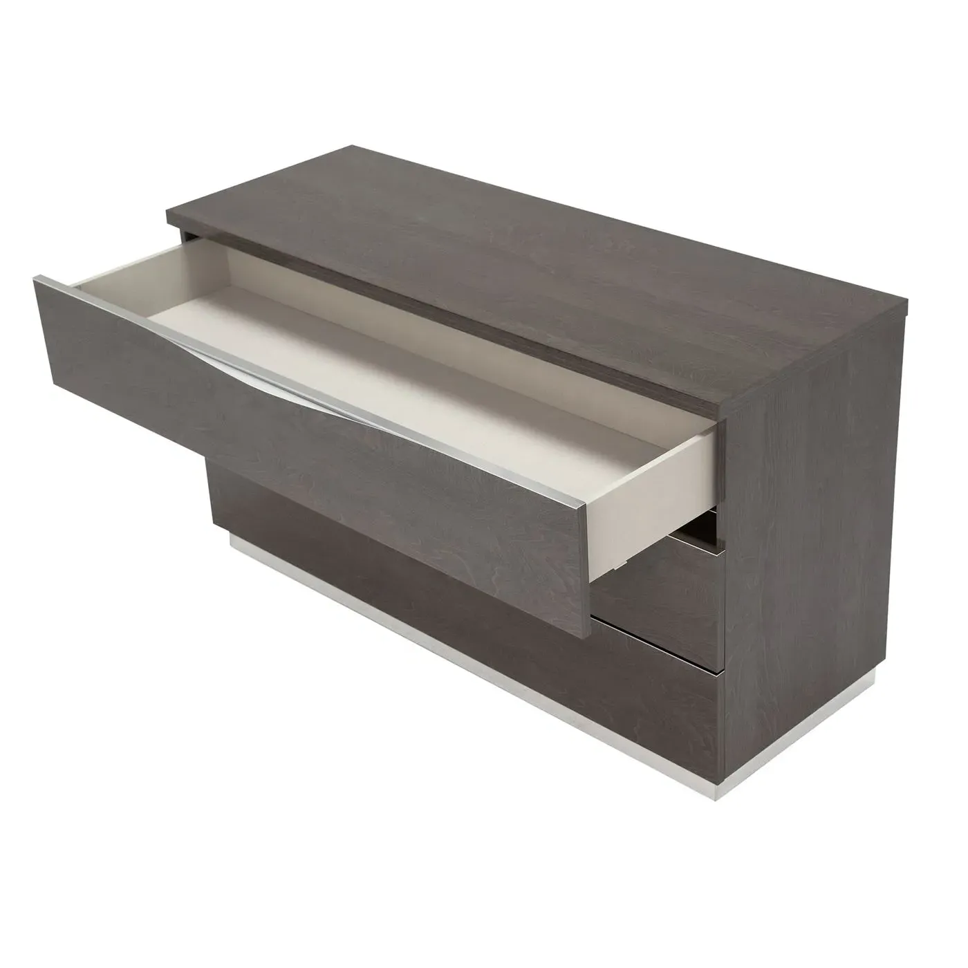 Lutyen 3-Drawer Chest - Brown Gloss