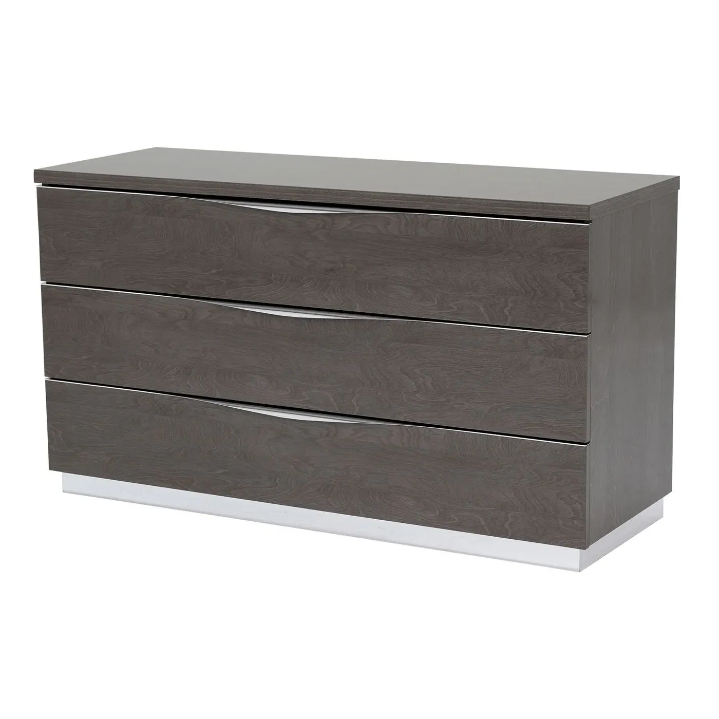Lutyen 3-Drawer Chest - Brown Gloss