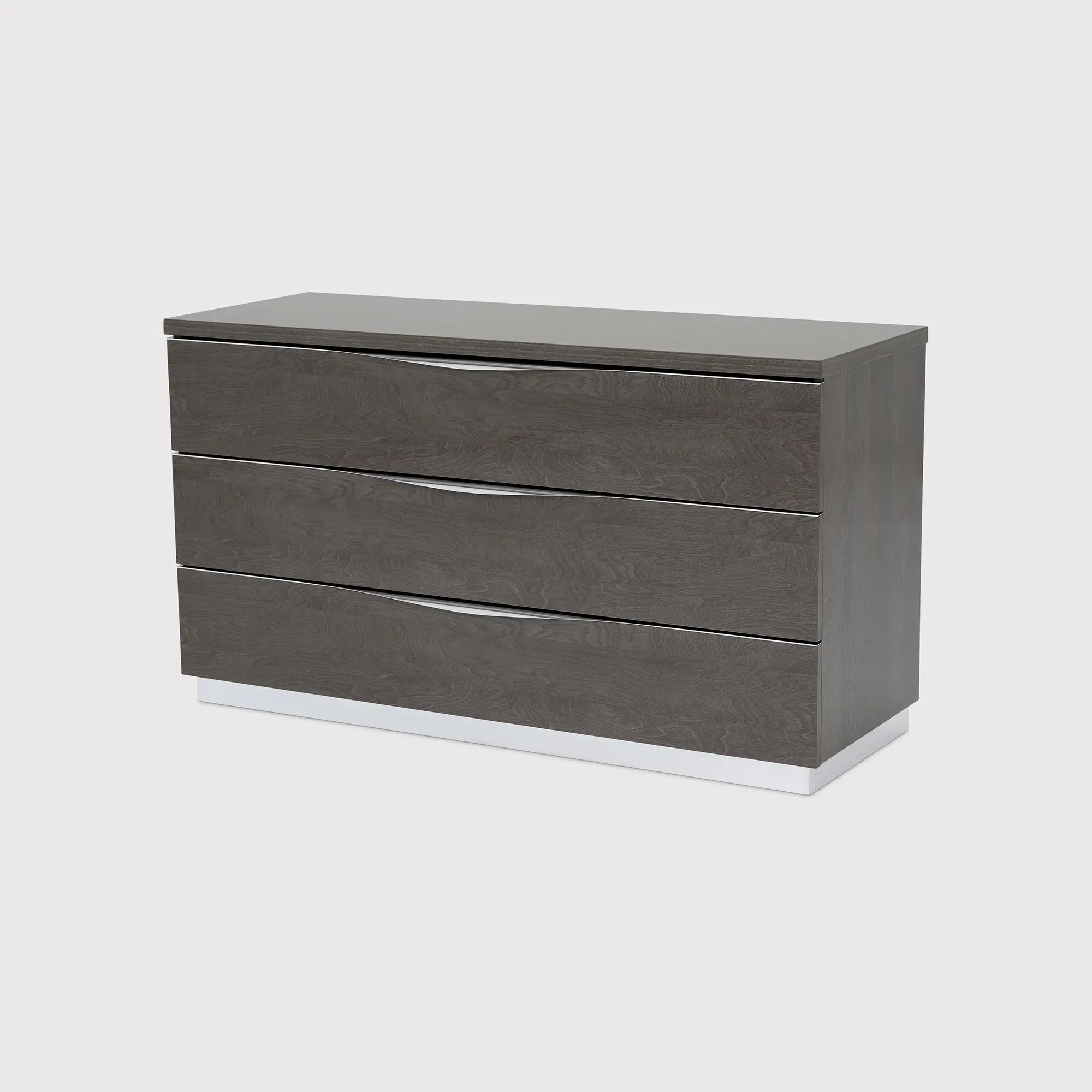 Lutyen 3-Drawer Chest - Brown Gloss image