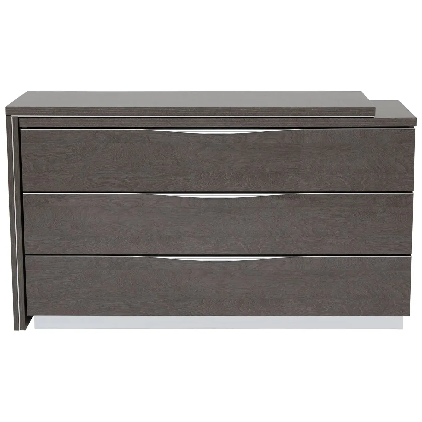 Lutyen Dresser with Vanity Extension - Brown Gloss