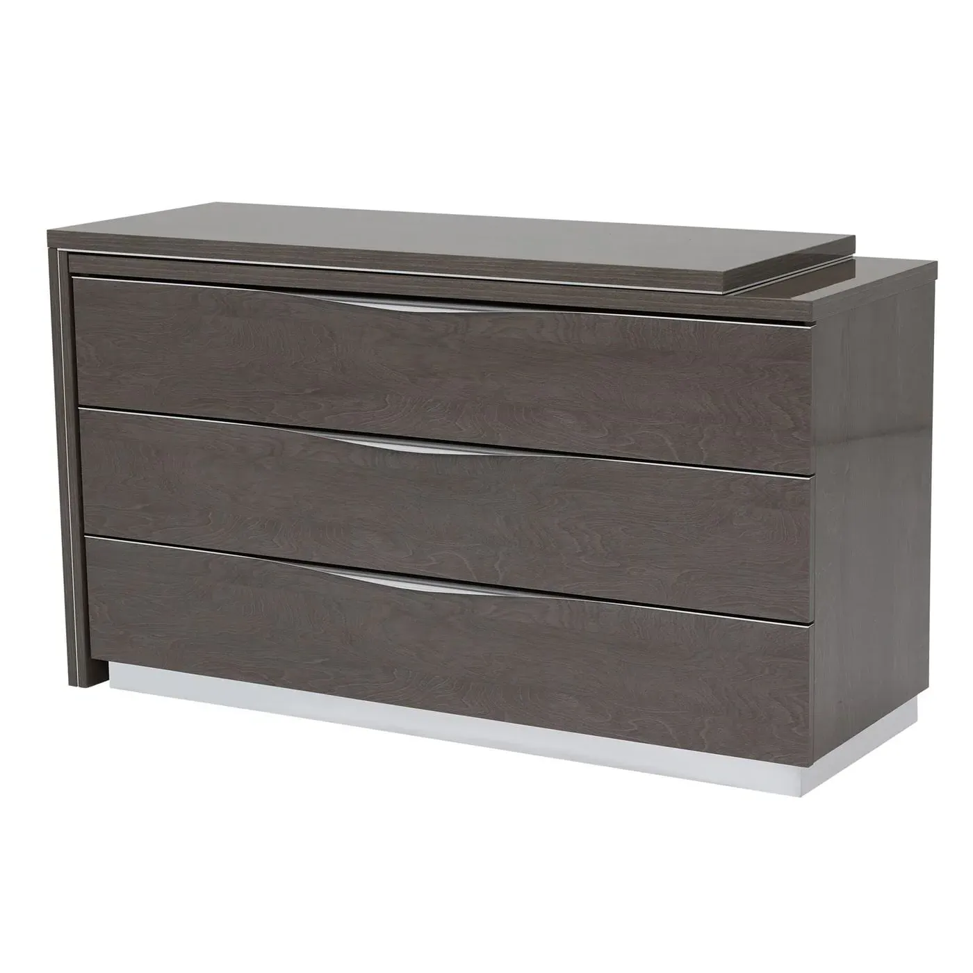 Lutyen Dresser with Vanity Extension - Brown Gloss