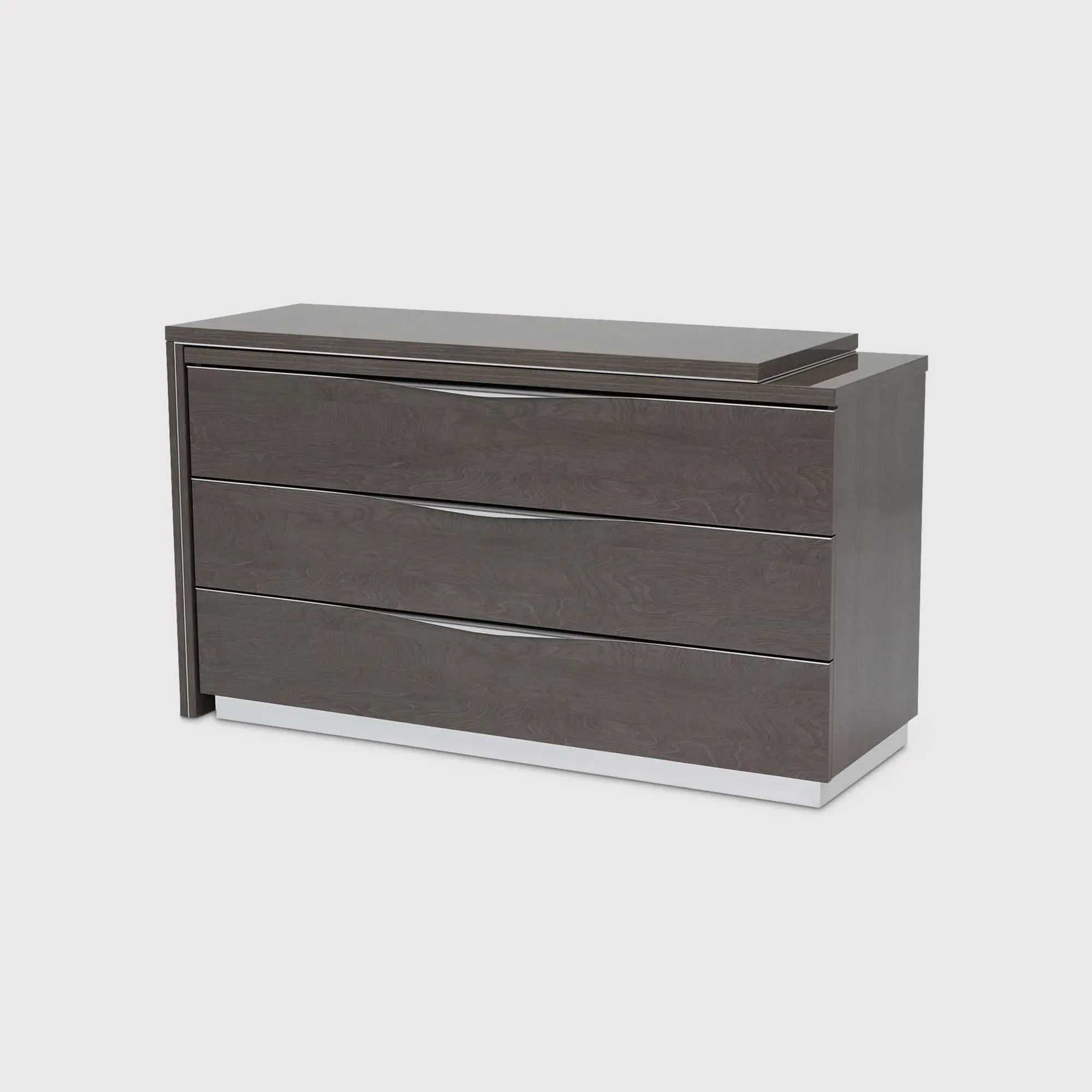 Lutyen Dresser with Vanity Extension - Brown Gloss