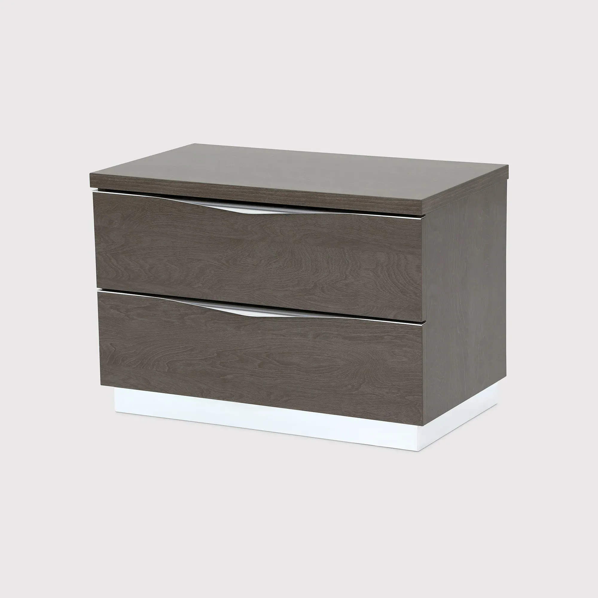 Lutyen Large Bedside Table - Grey, Silver Birch image