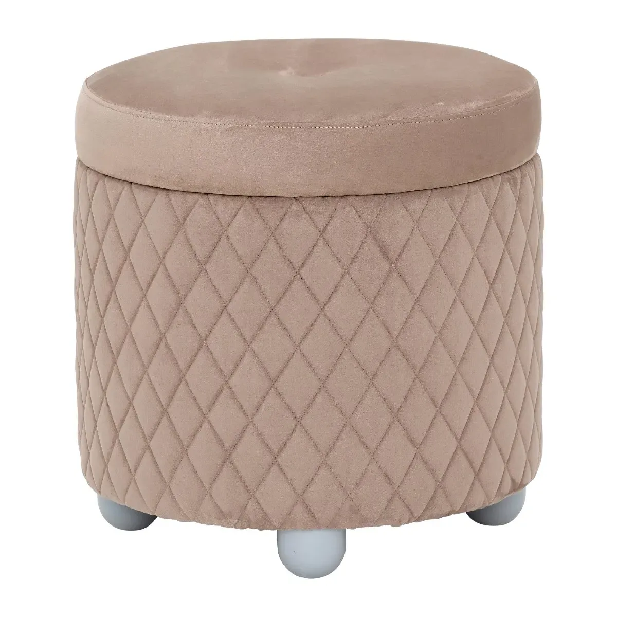 Lutyen Stool Pouf Rombi - Neutral, Polyester