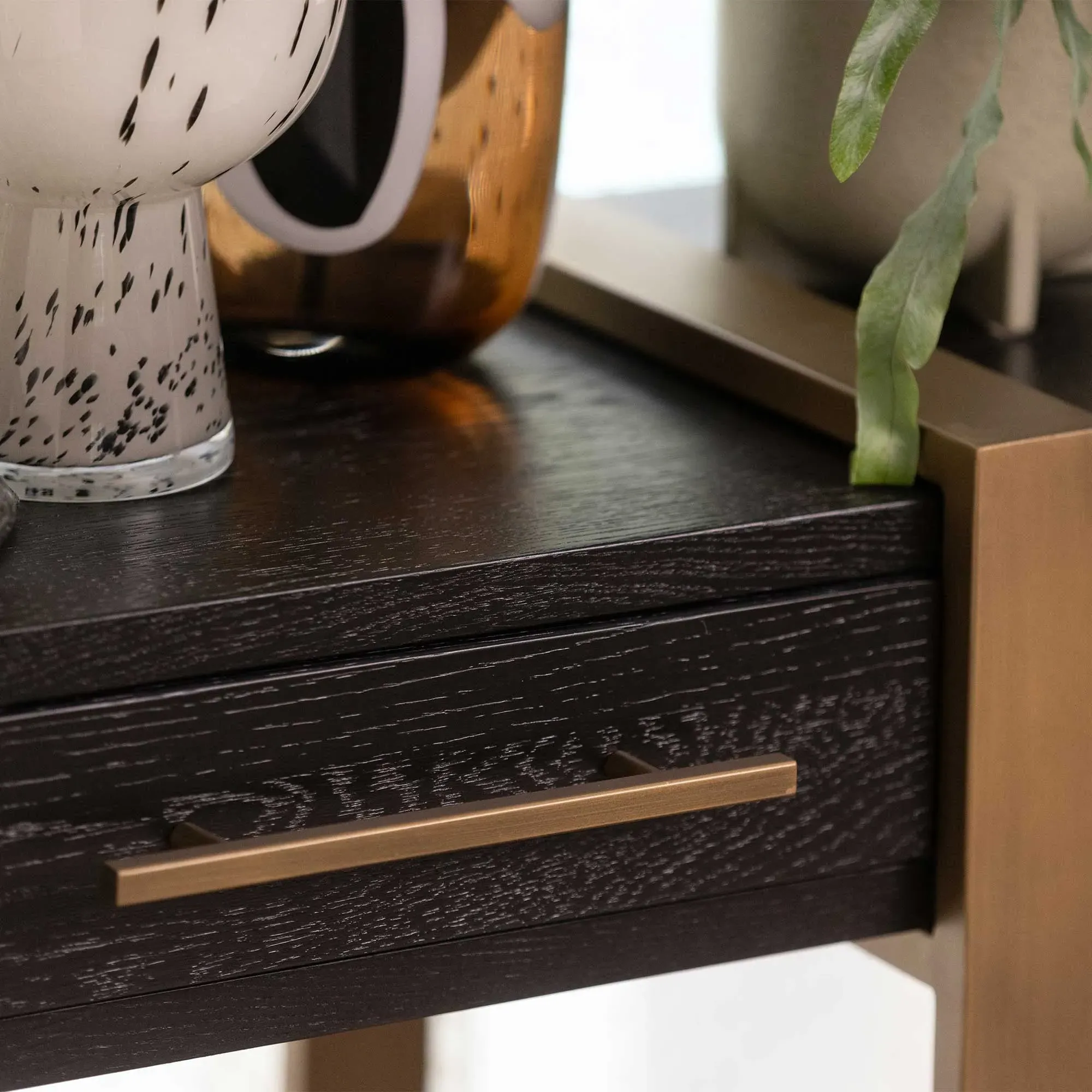 Lysa 3 Drawer Console Sideboard - Brown, Oak