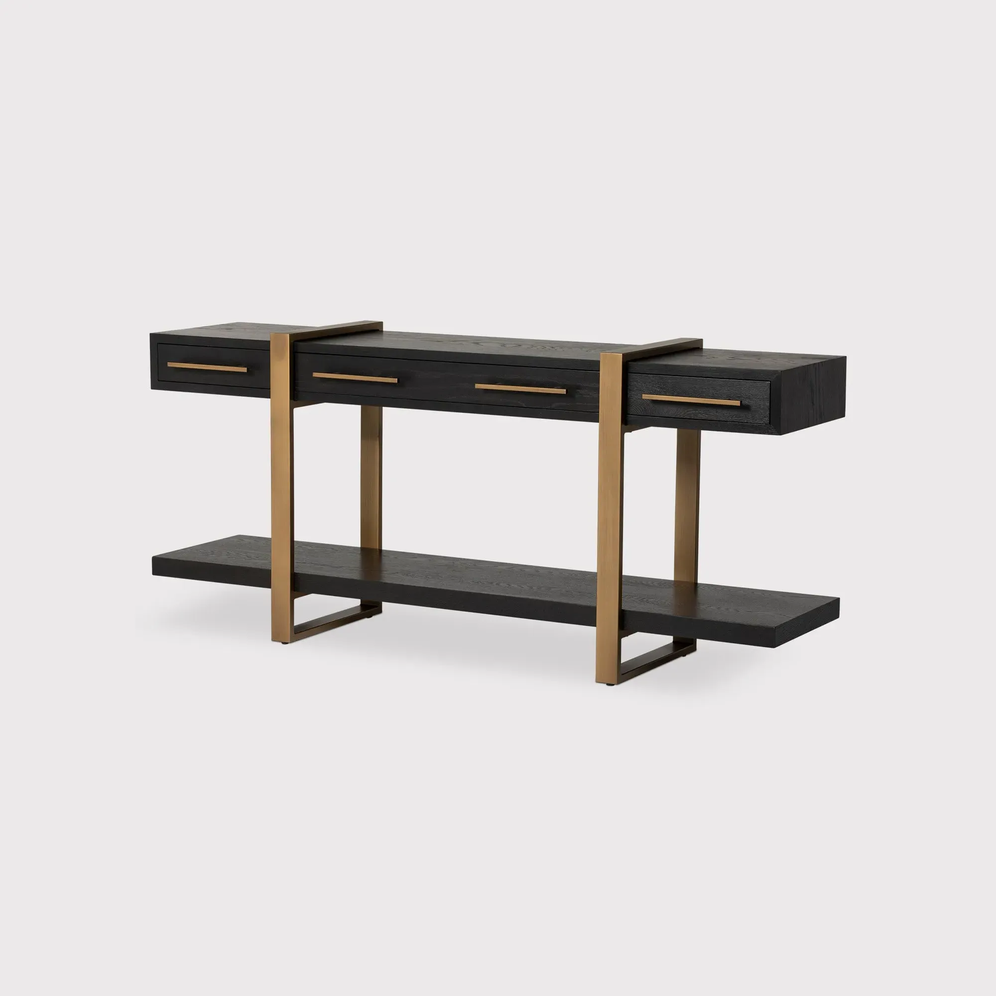 Lysa 3 Drawer Console Sideboard - Brown, Oak