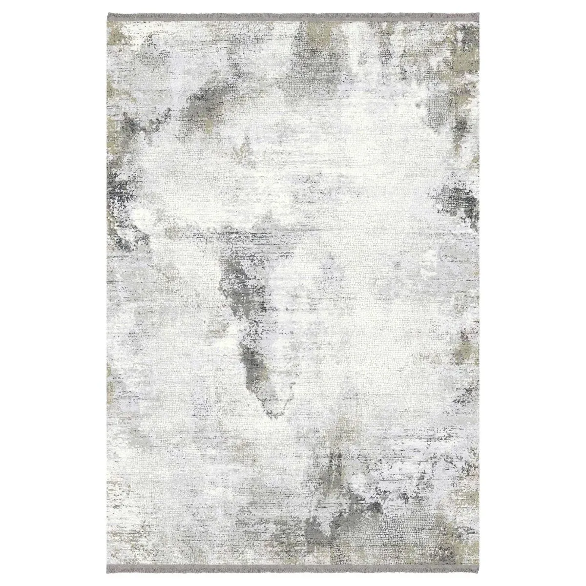 M Impression Square Rug - Grey, Viscose Blend