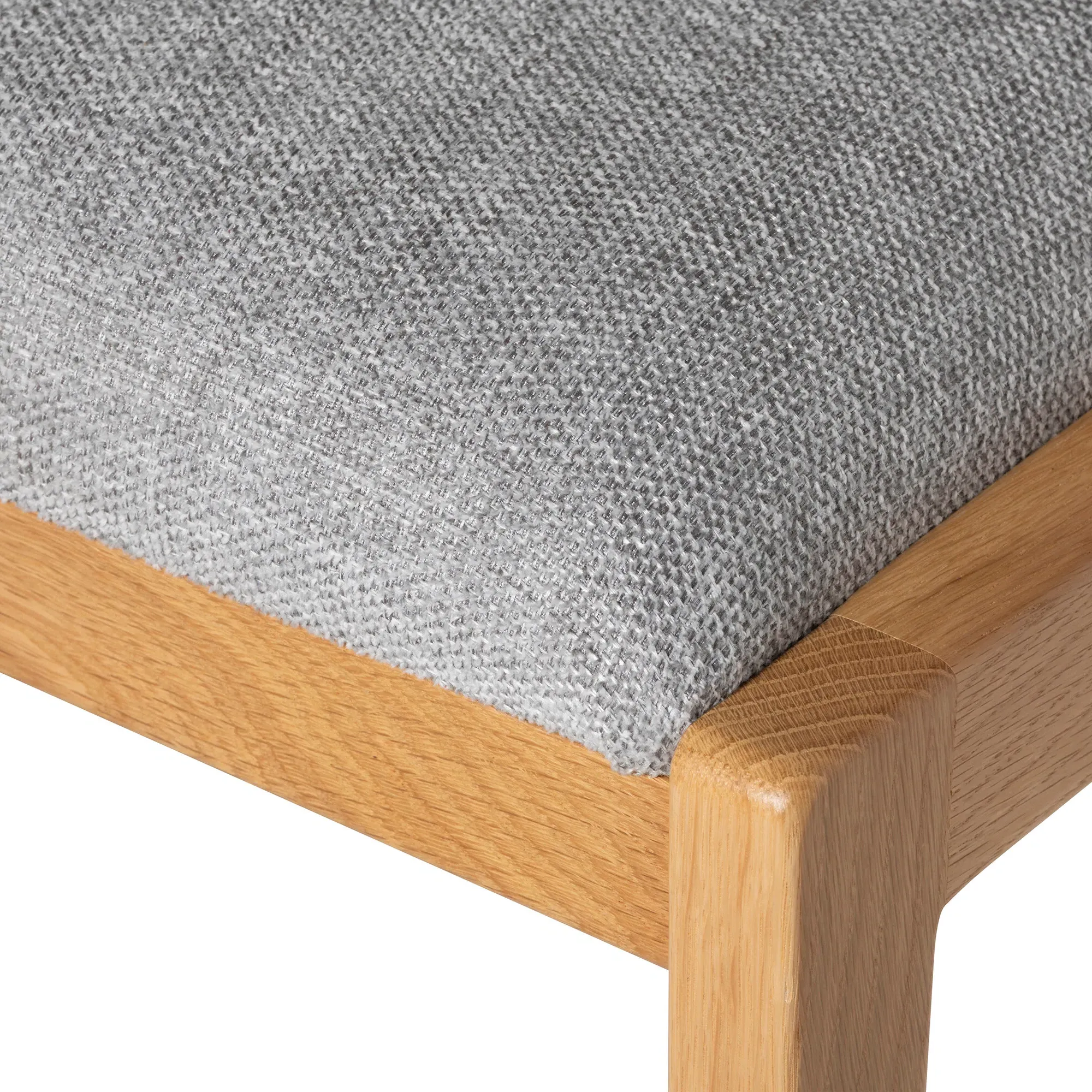 Maddison Upholstered Dining Chair - Grey, Oak