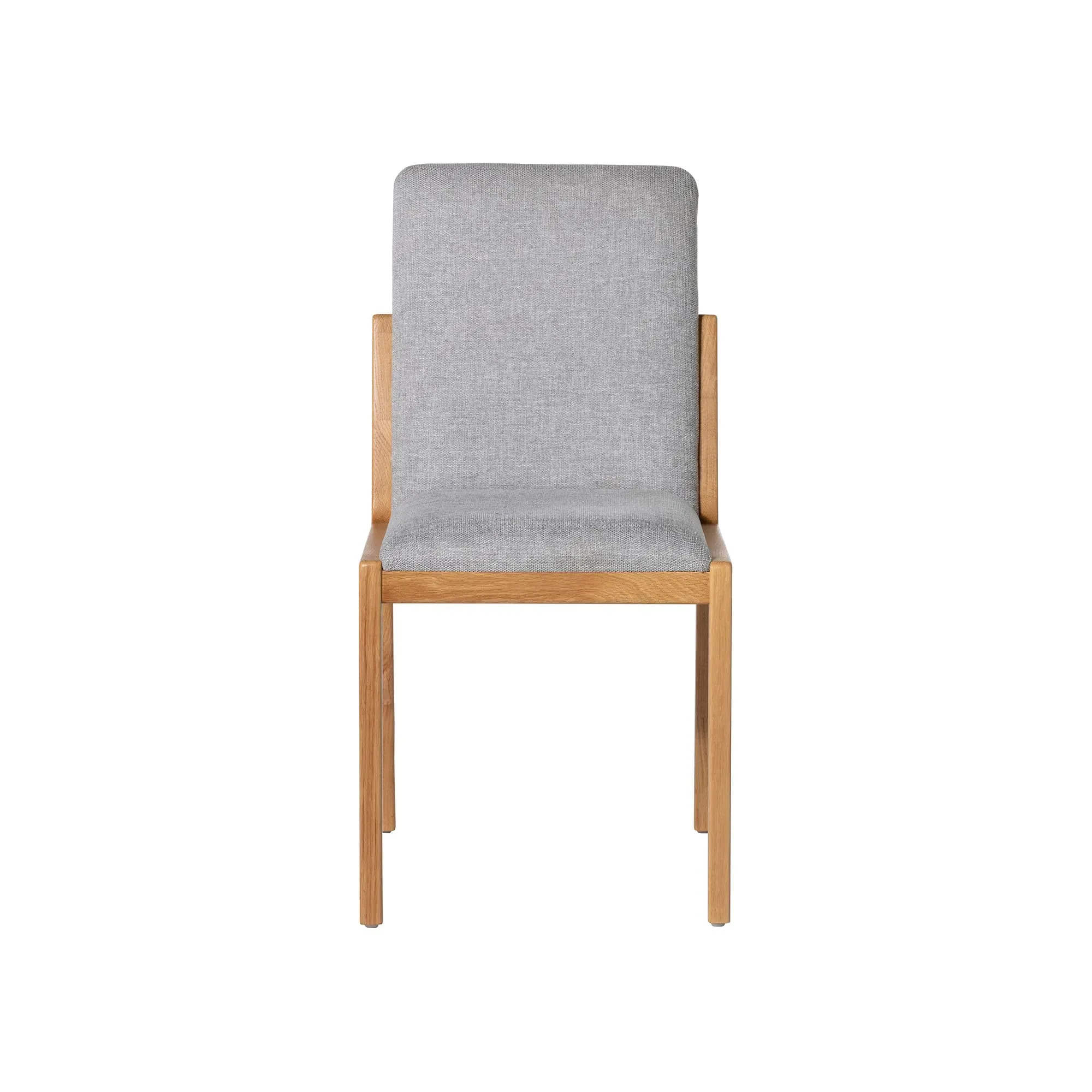 Maddison Upholstered Dining Chair - Grey, Oak