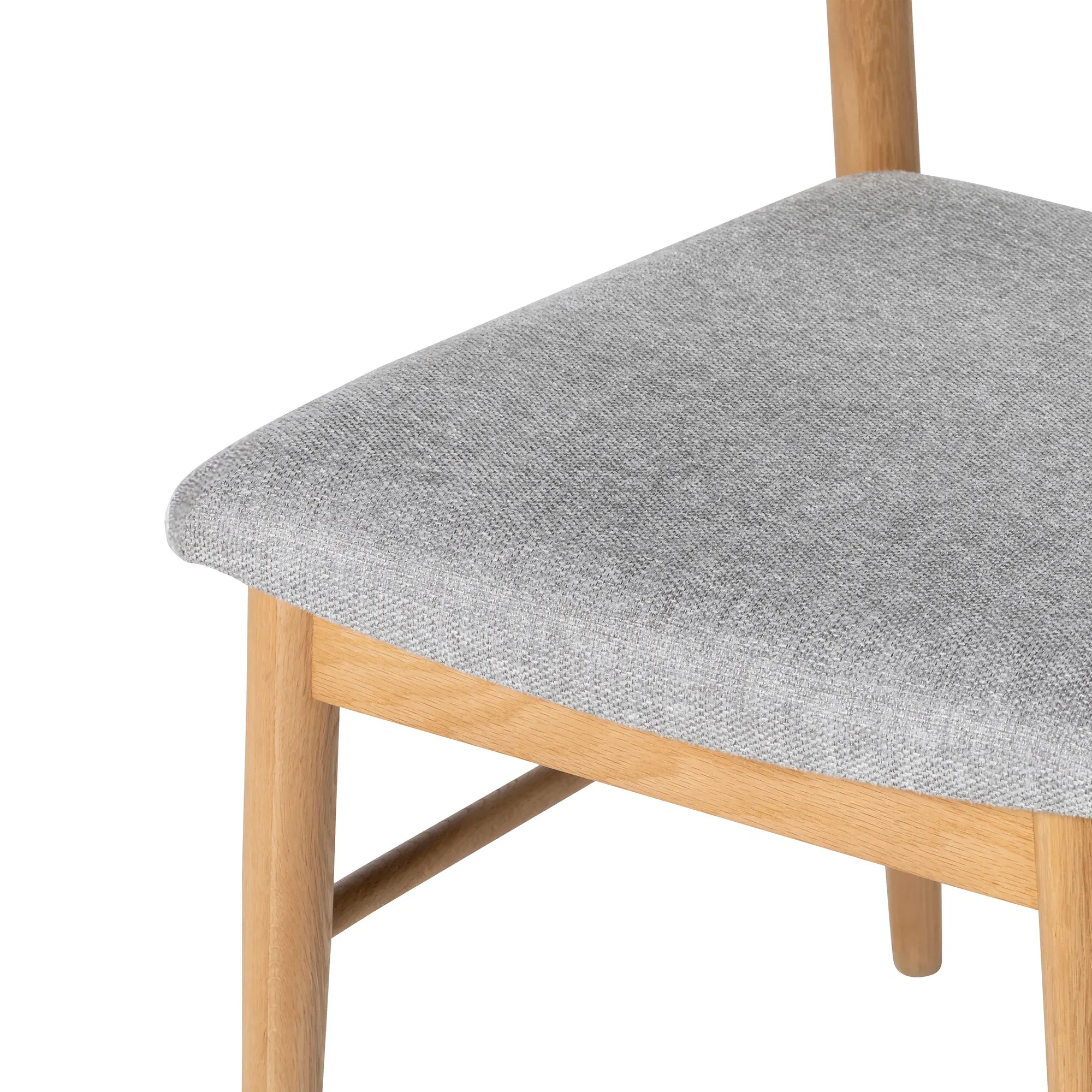 Maddison Upholstered Dining Chair - Grey, Oak