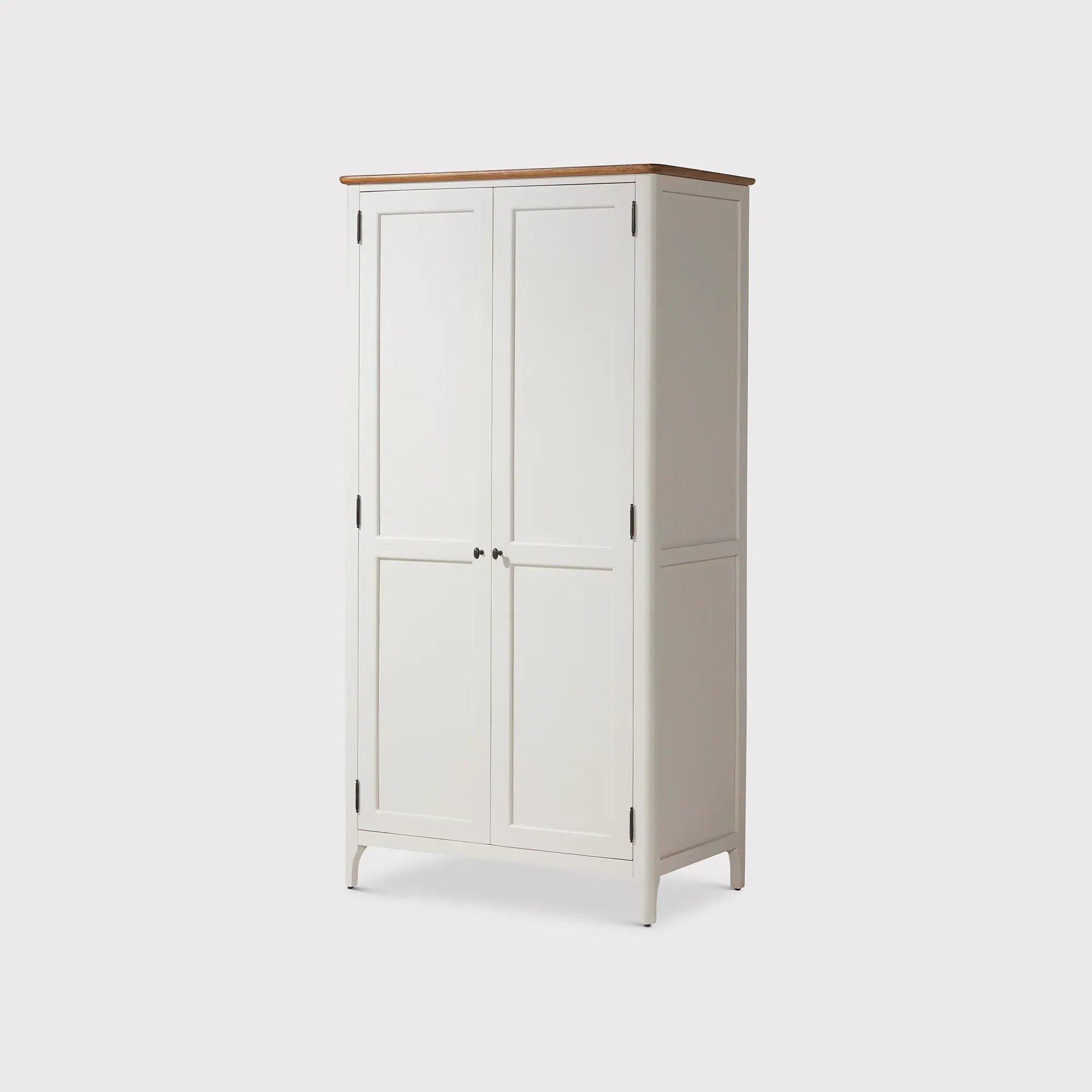 Mara Double Wardrobe - White, Mango Wood image
