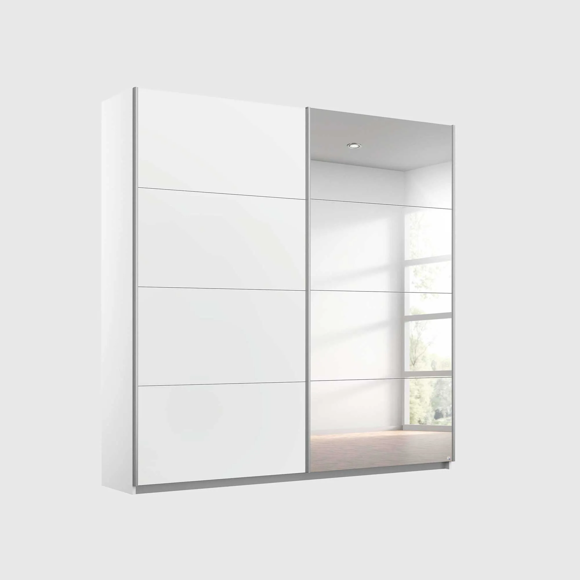 Marais 2 Door Sliding Wardrobe - Alpine White, Engineered Wood image