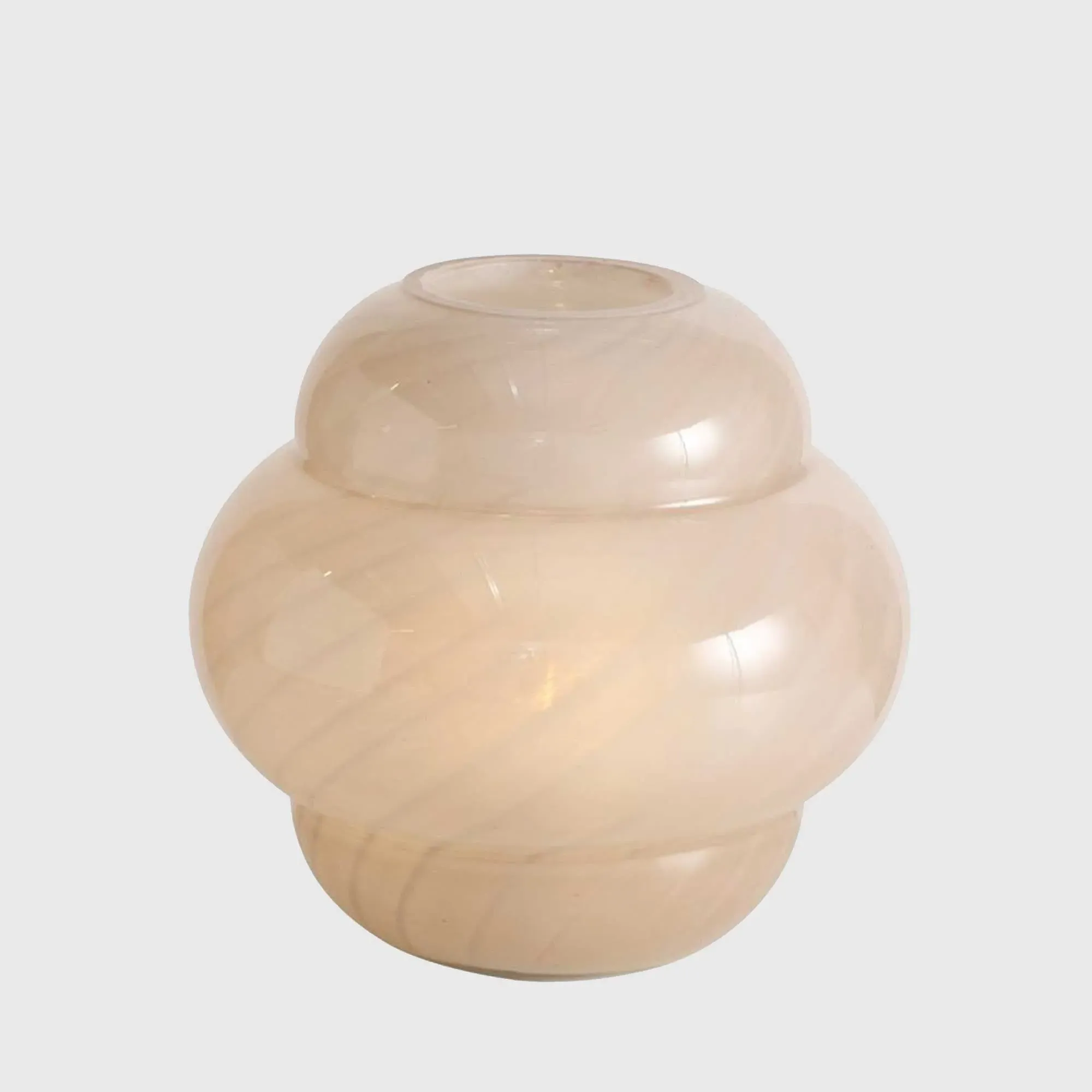 Marble Effect LED Table Lamp - Neutral, Glass image