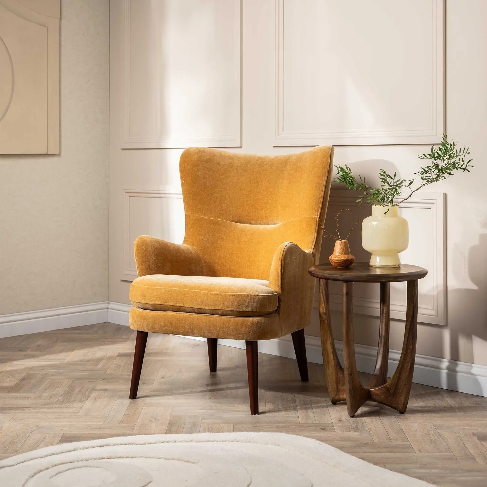 Marcy Armchair - Neutral, Polyester