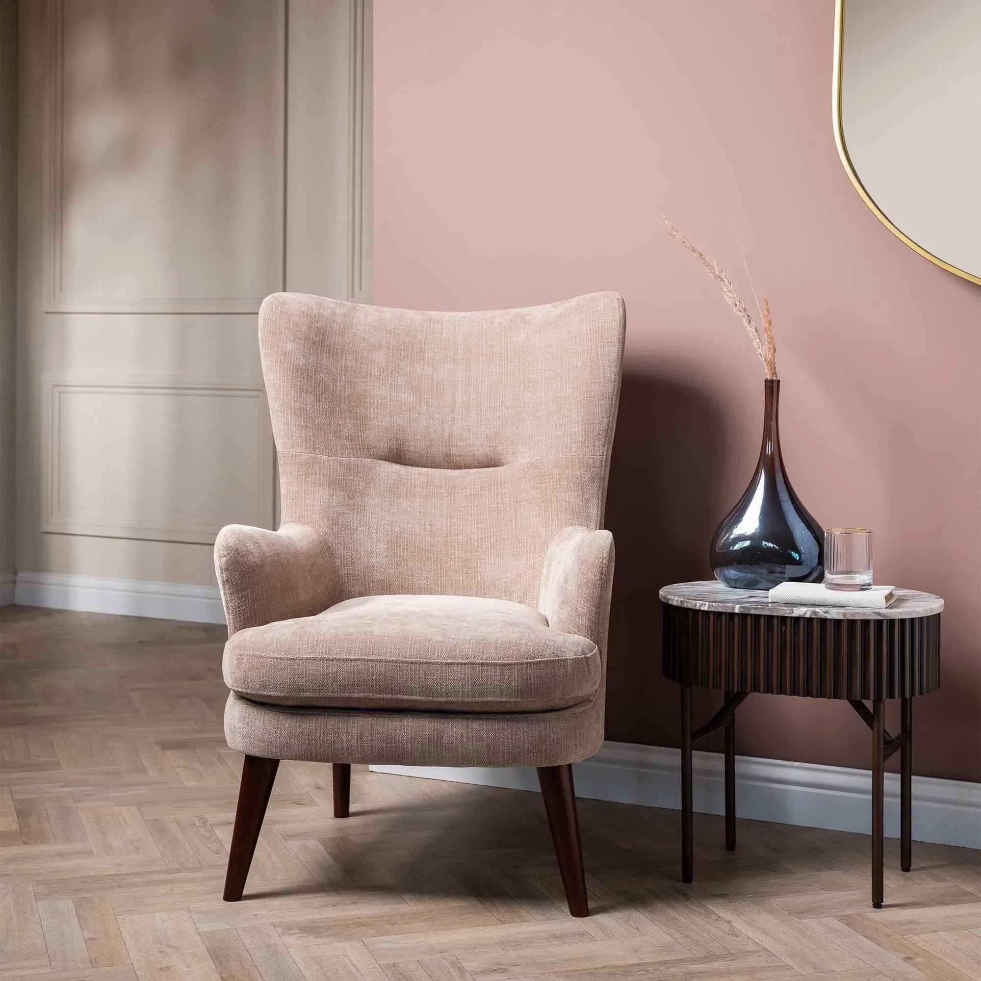 Marcy Armchair - Neutral, Polyester