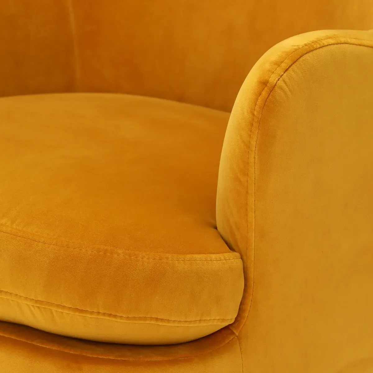 Marcy Armchair - Yellow, Velvet