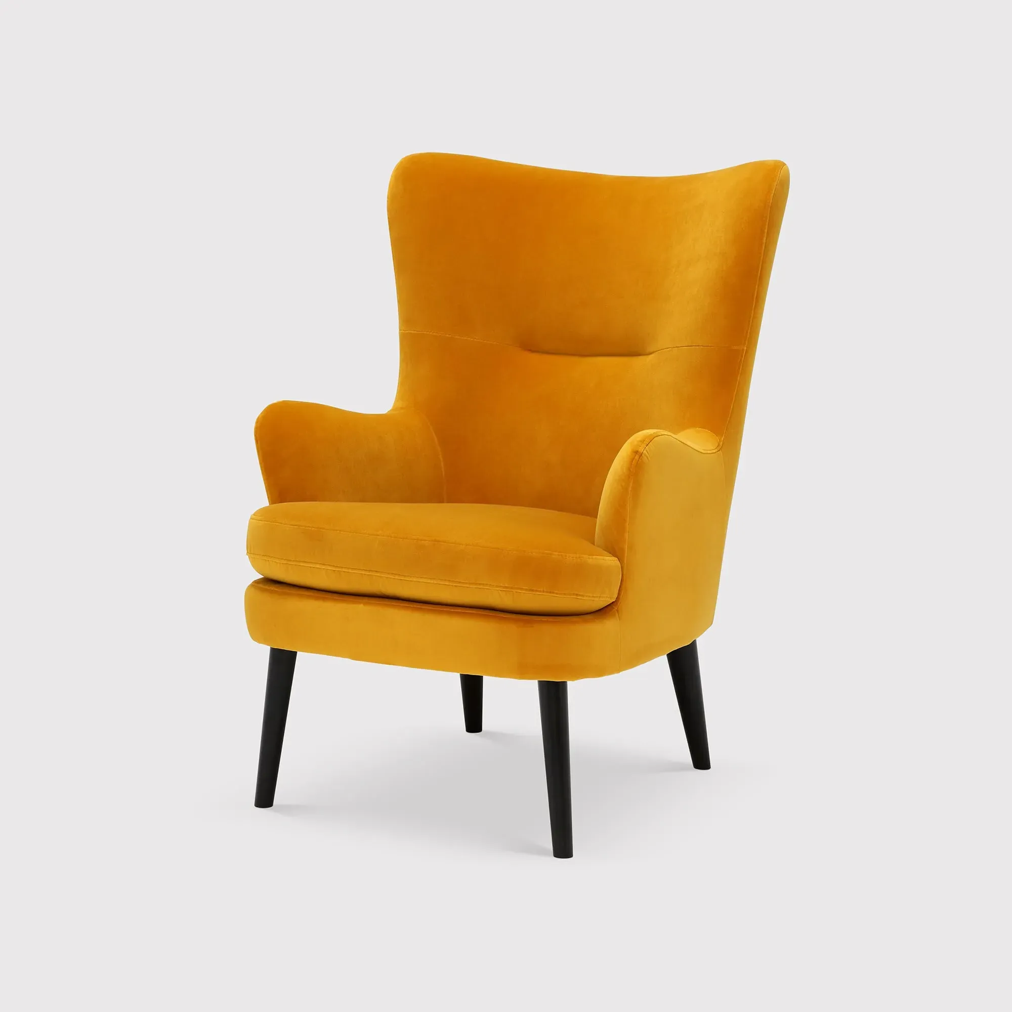 Marcy Armchair - Yellow, Velvet