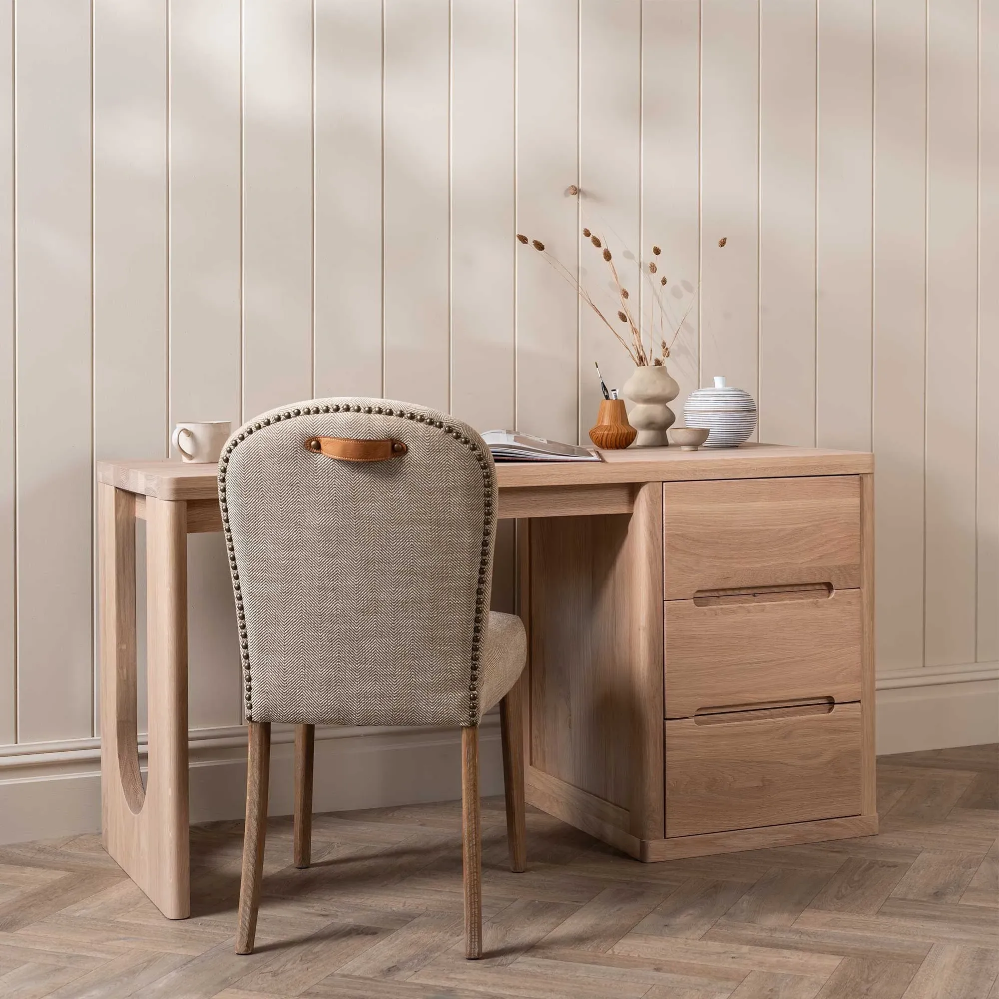 Maurice Dining Chair with Handle - Neutral, Ash Wood