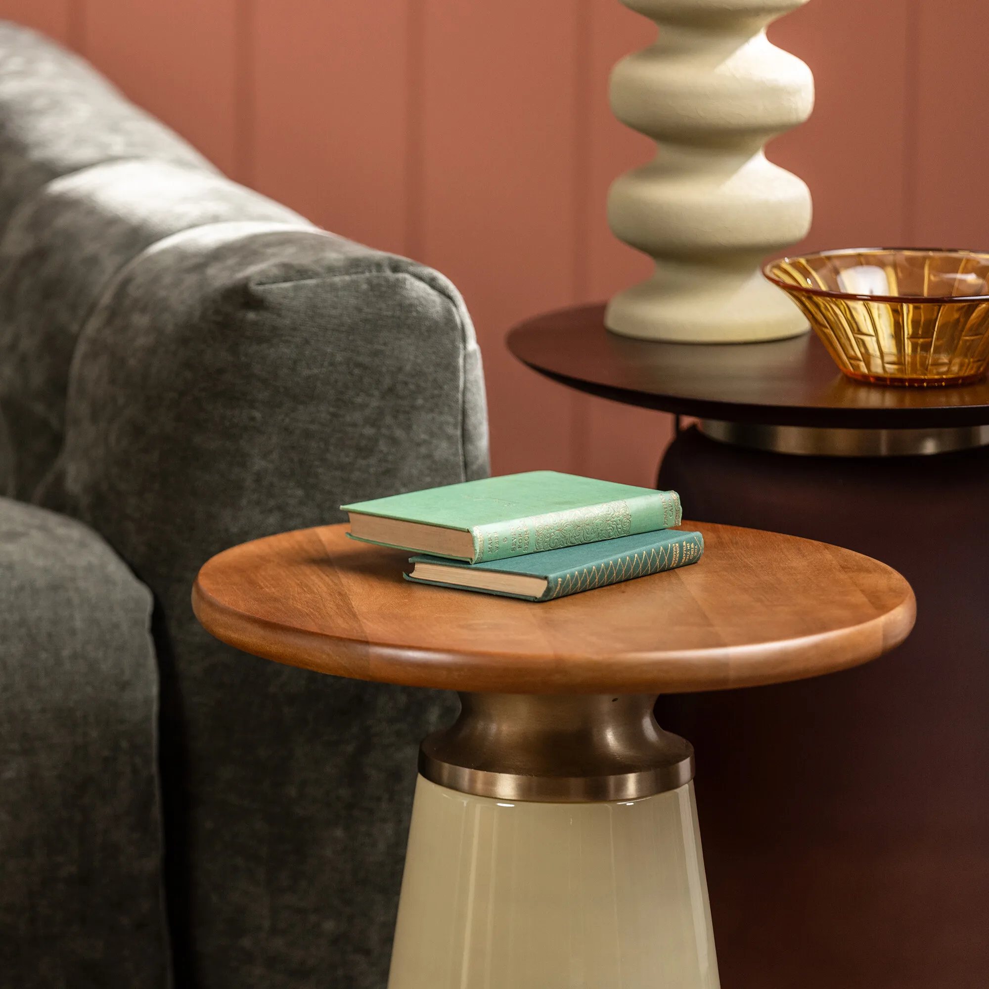 Medici Round Coffee Table - Green, Glass