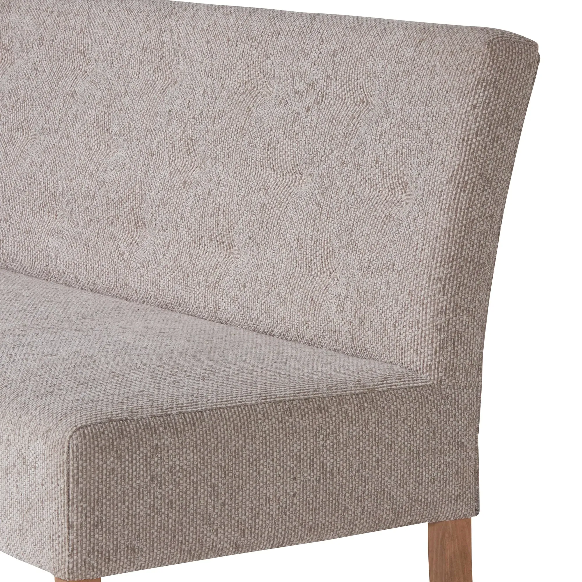 Medina Left Corner Bench - Grey, Fabric