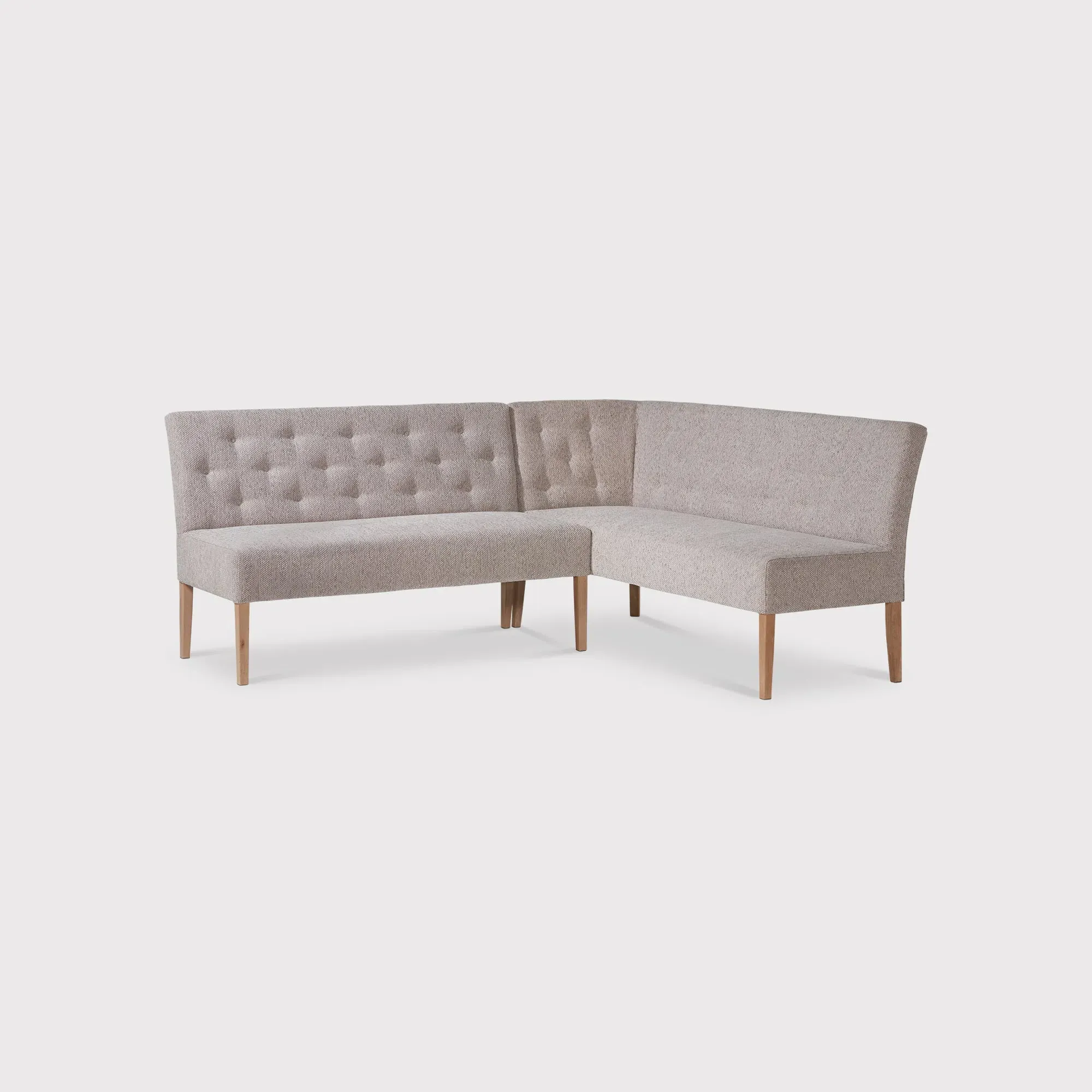 Medina Left Corner Bench - Grey, Fabric image