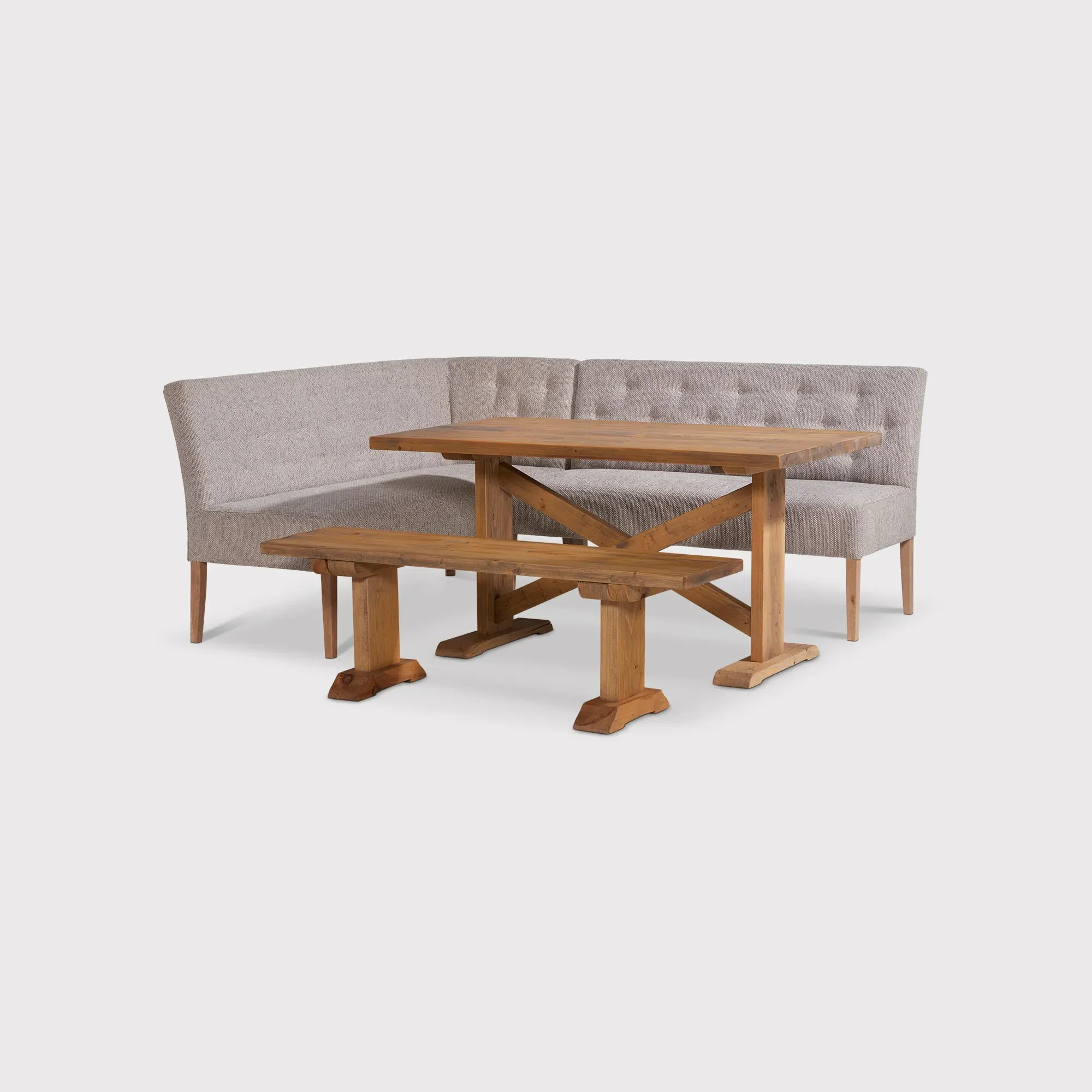 Medina RHF Corner Bench - Brown, Wood