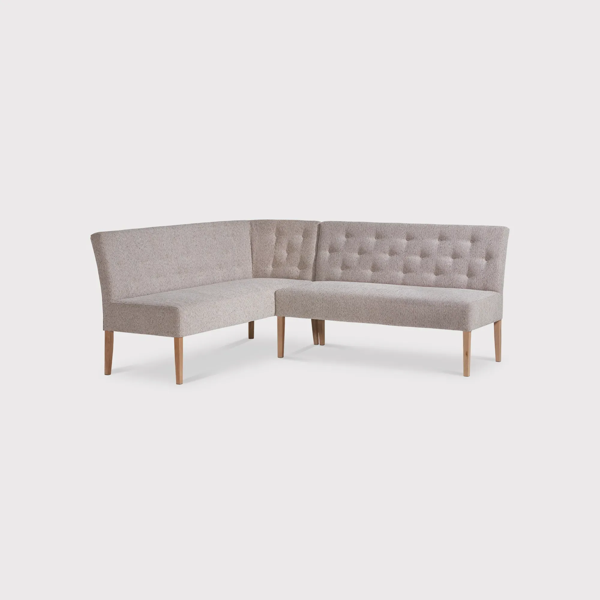 Medina Right Corner Bench - Grey, Fabric