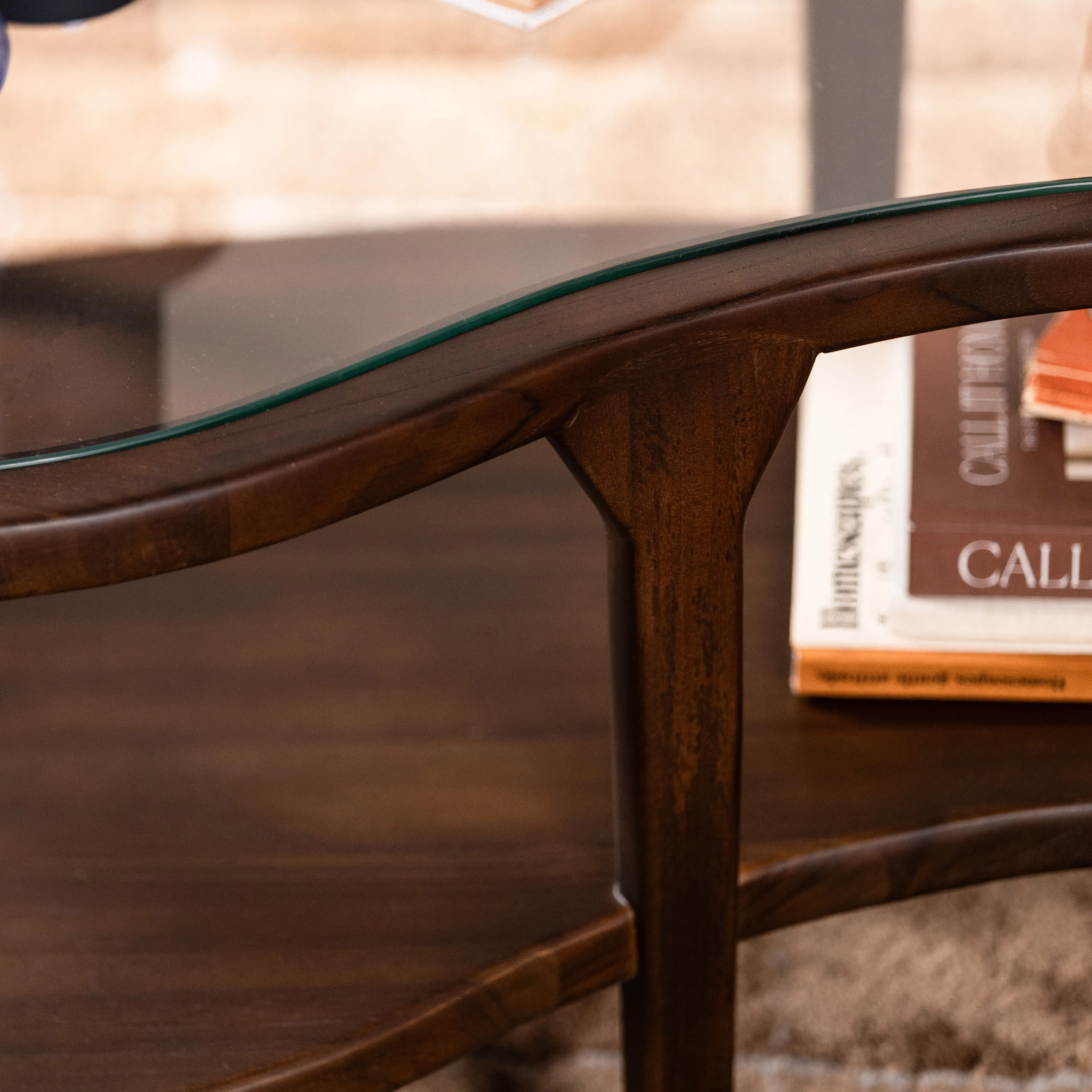 Meeru Round Coffee Table - Brown, Wood