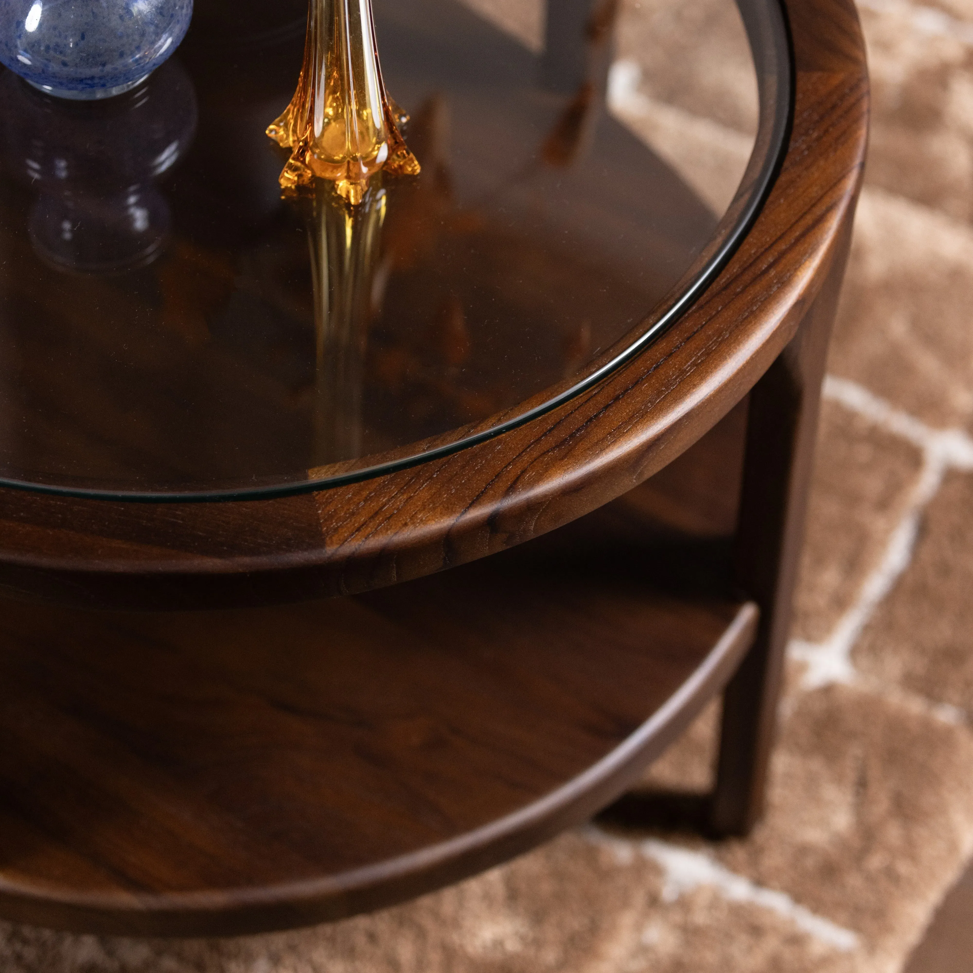 Meeru Round Coffee Table - Brown, Wood