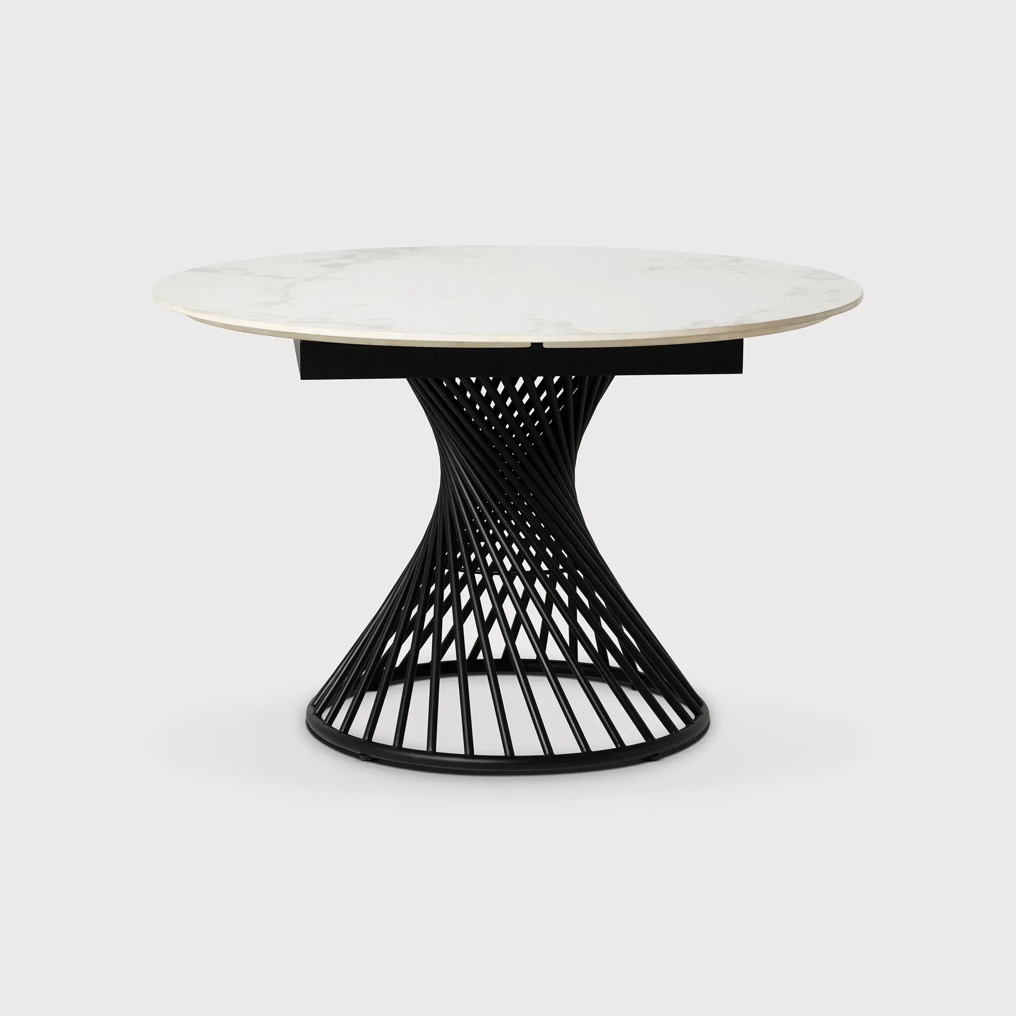 Mendal Round Extending Dining Table - White, Ceramic image