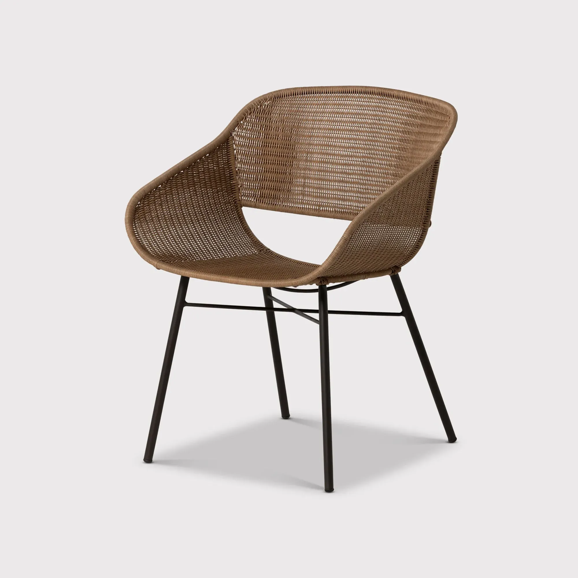 Merida Garden Dining Armchair - Neutral, Aluminium