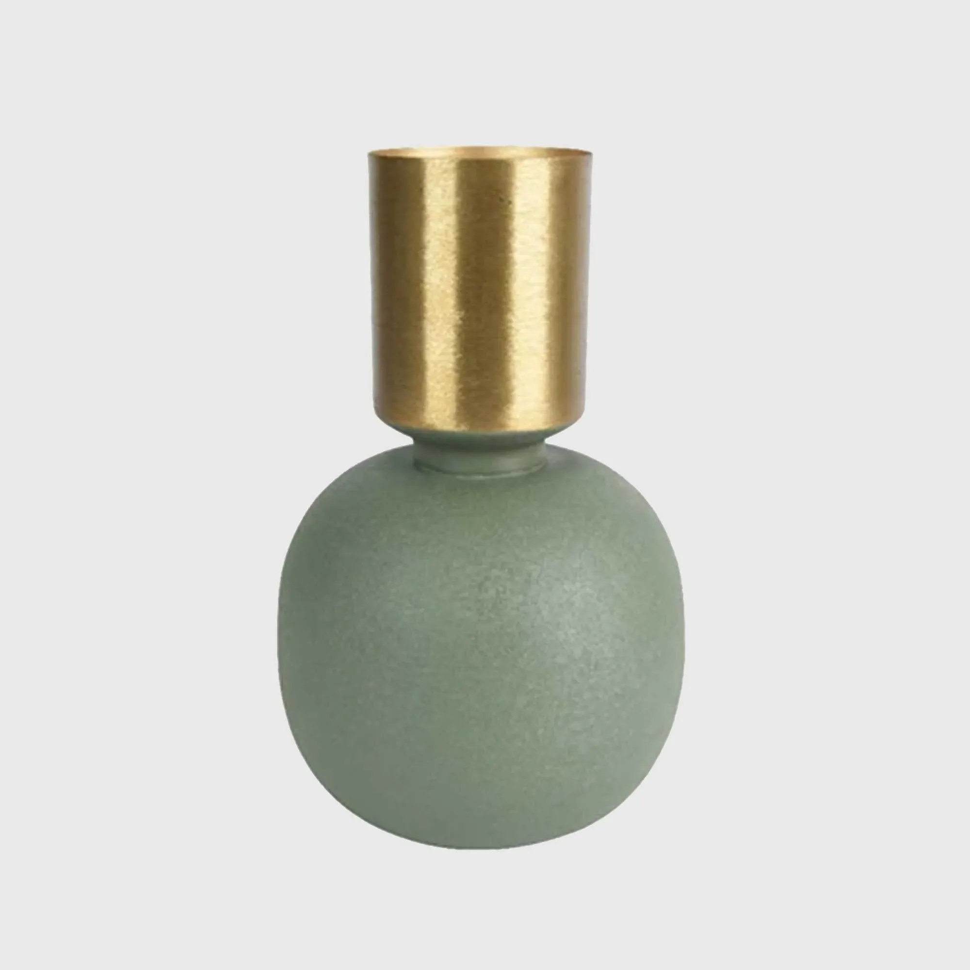 Metal Vase - Matt Green, Iron image