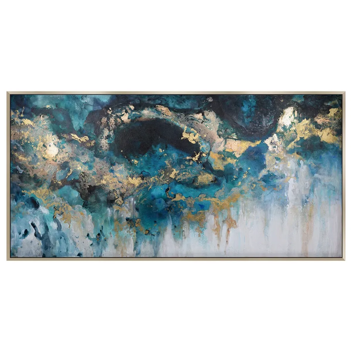 Metallic Storm Picture Art - Blue, Canvas