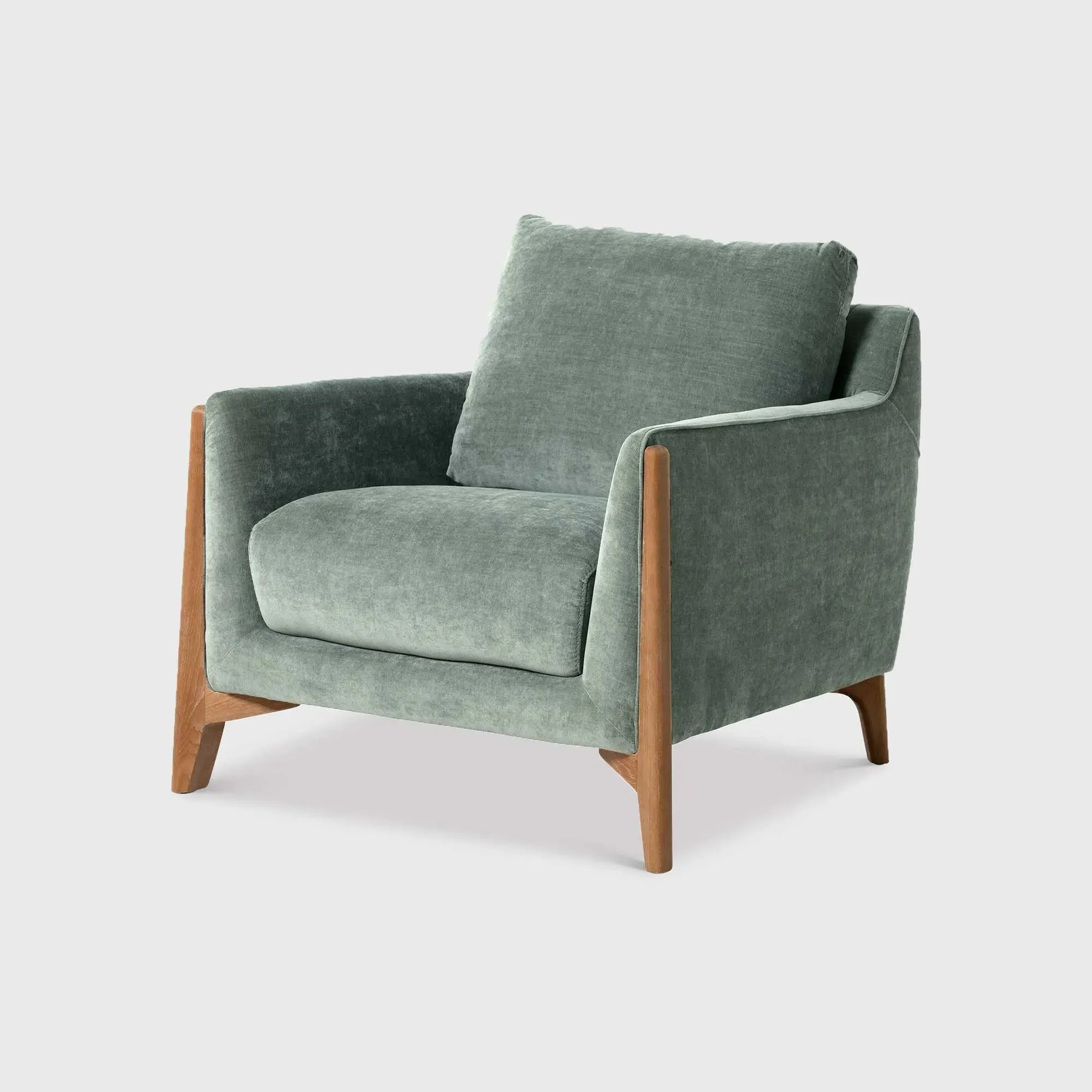 Miles Armchair - Grey, Fabric image