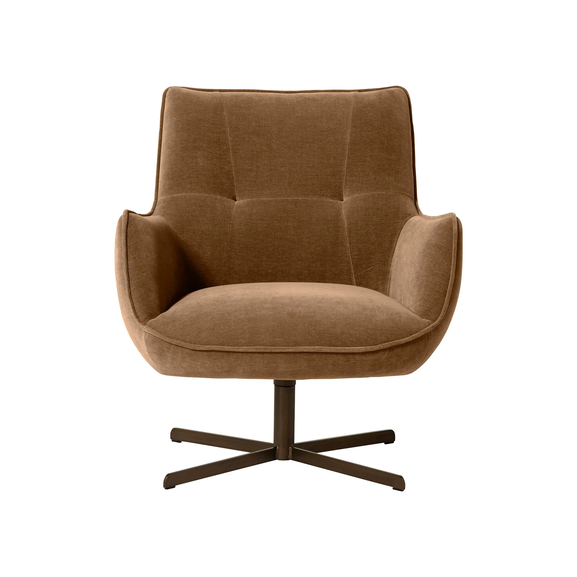 Milne Armchair - Brown, Fabric