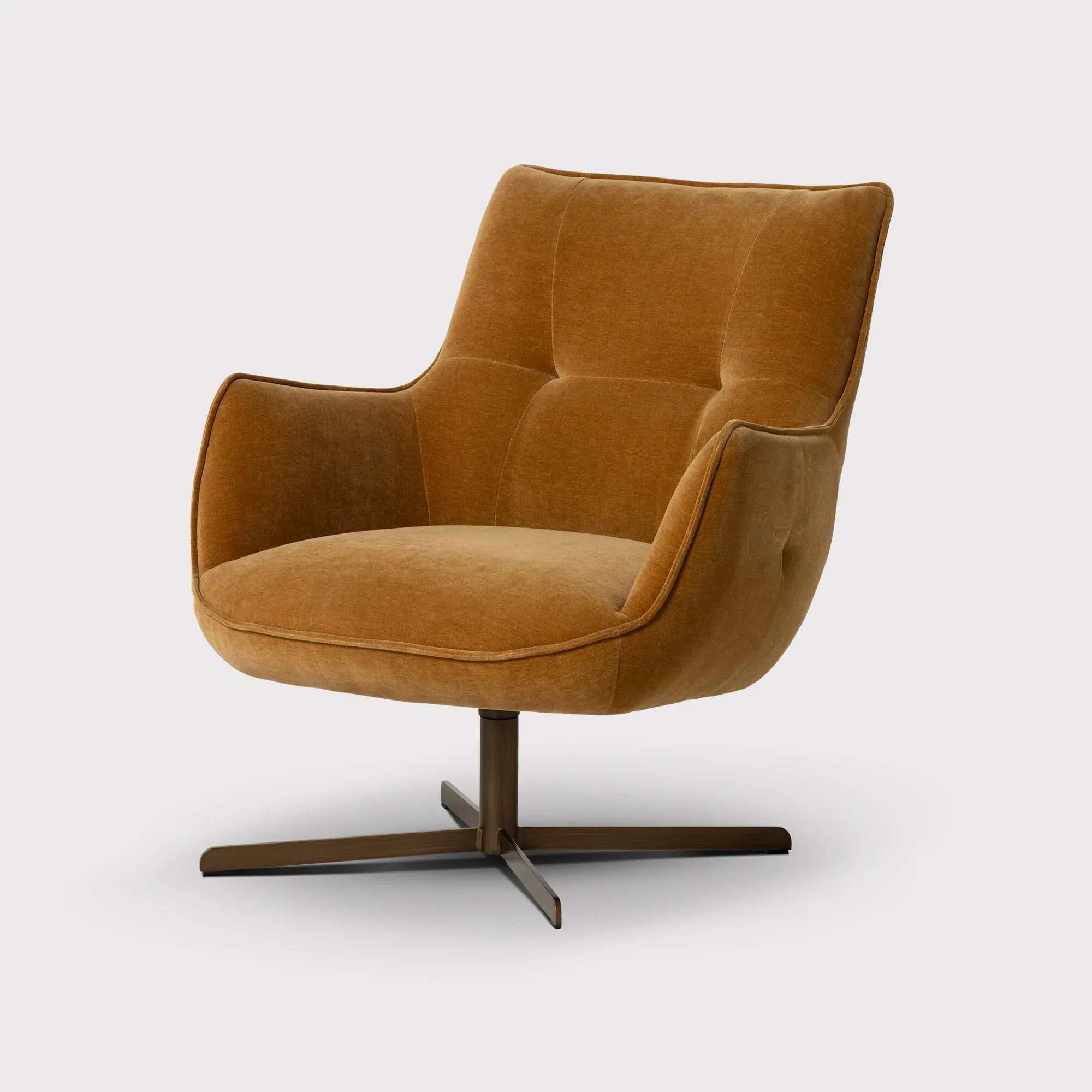 Milne Armchair - Brown, Fabric