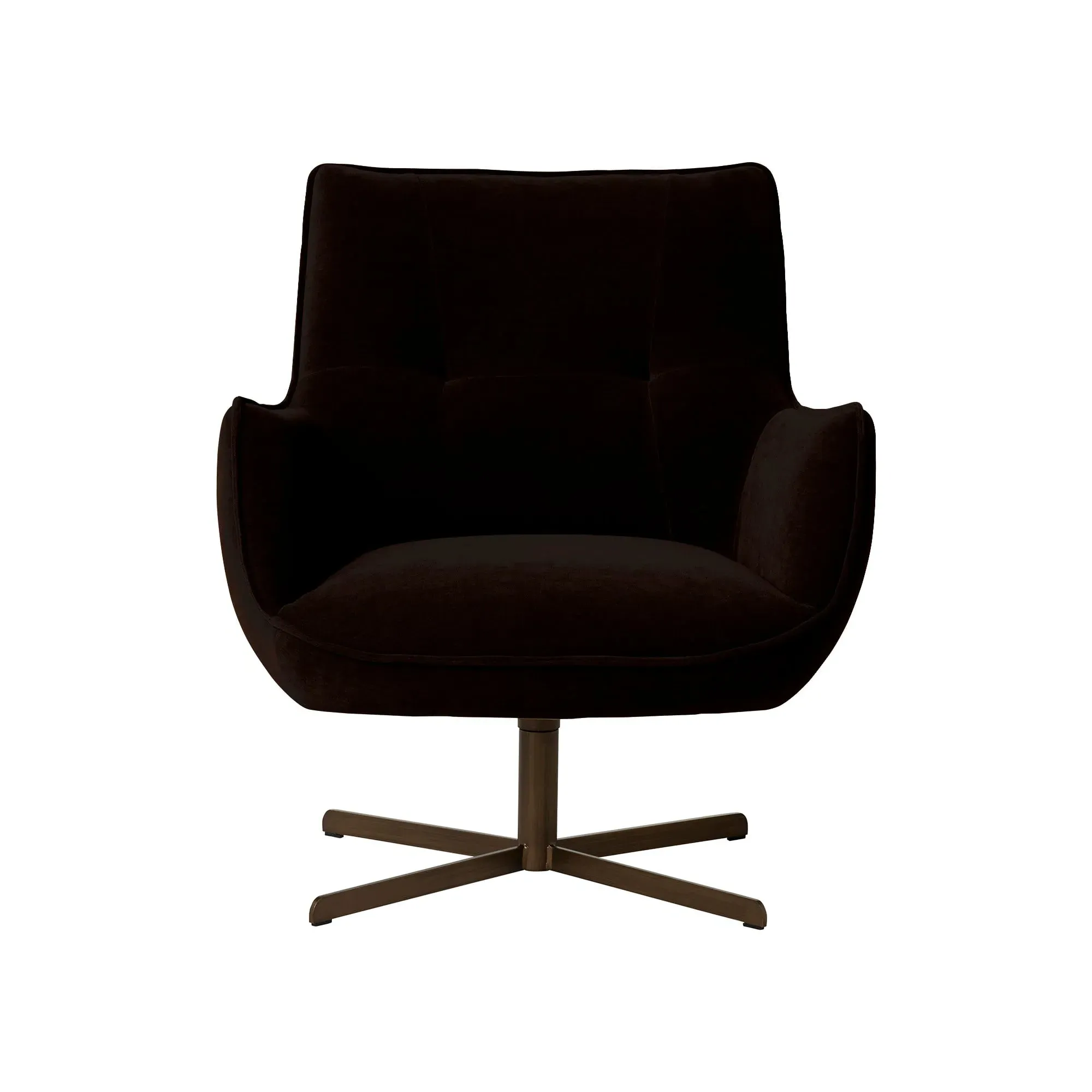 Milne Armchair - Brown, Fabric