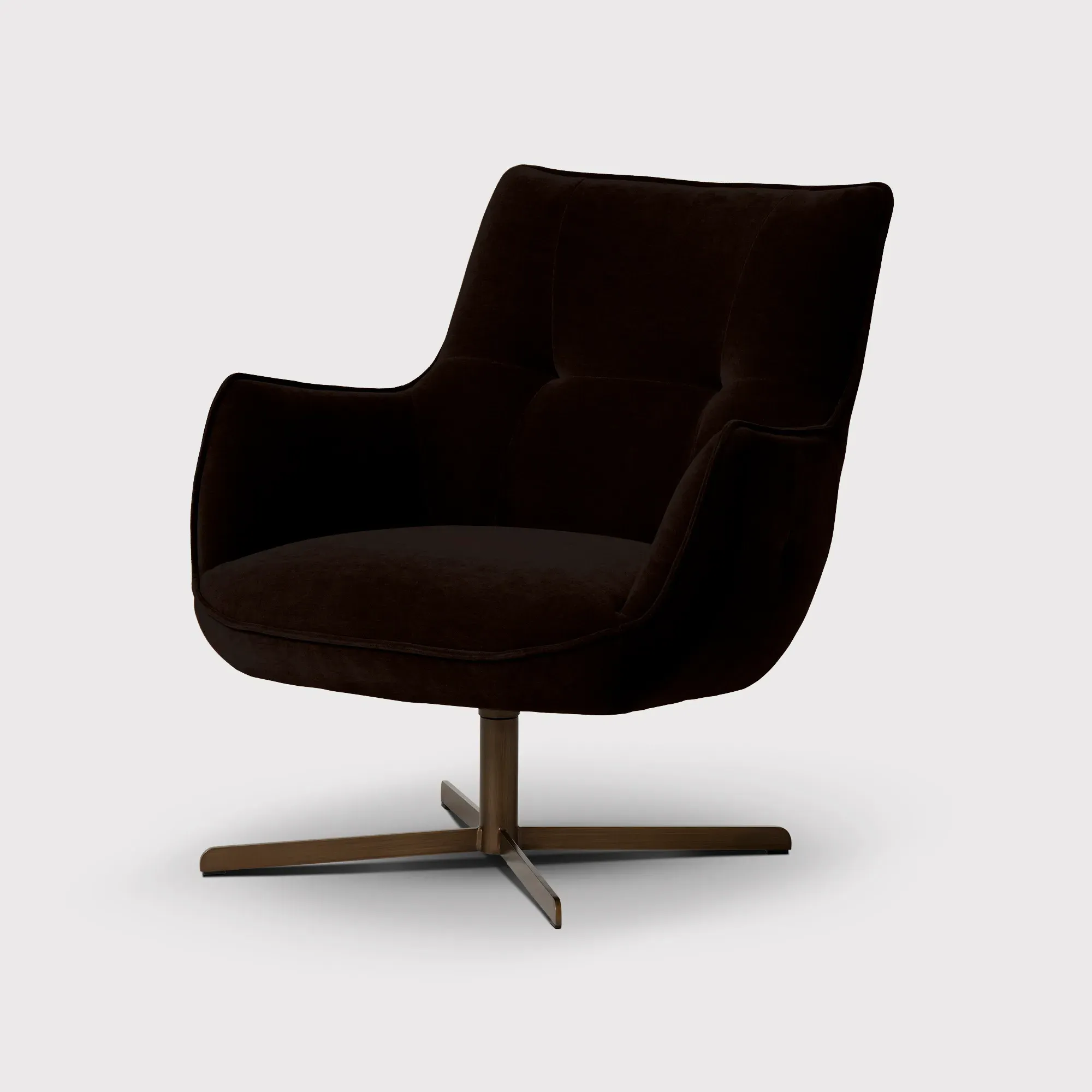 Milne Armchair - Brown, Fabric