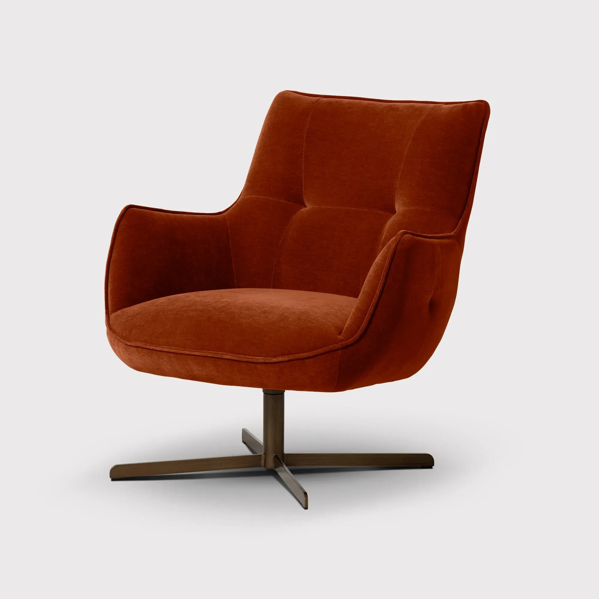 Milne Armchair - Orange, Fabric